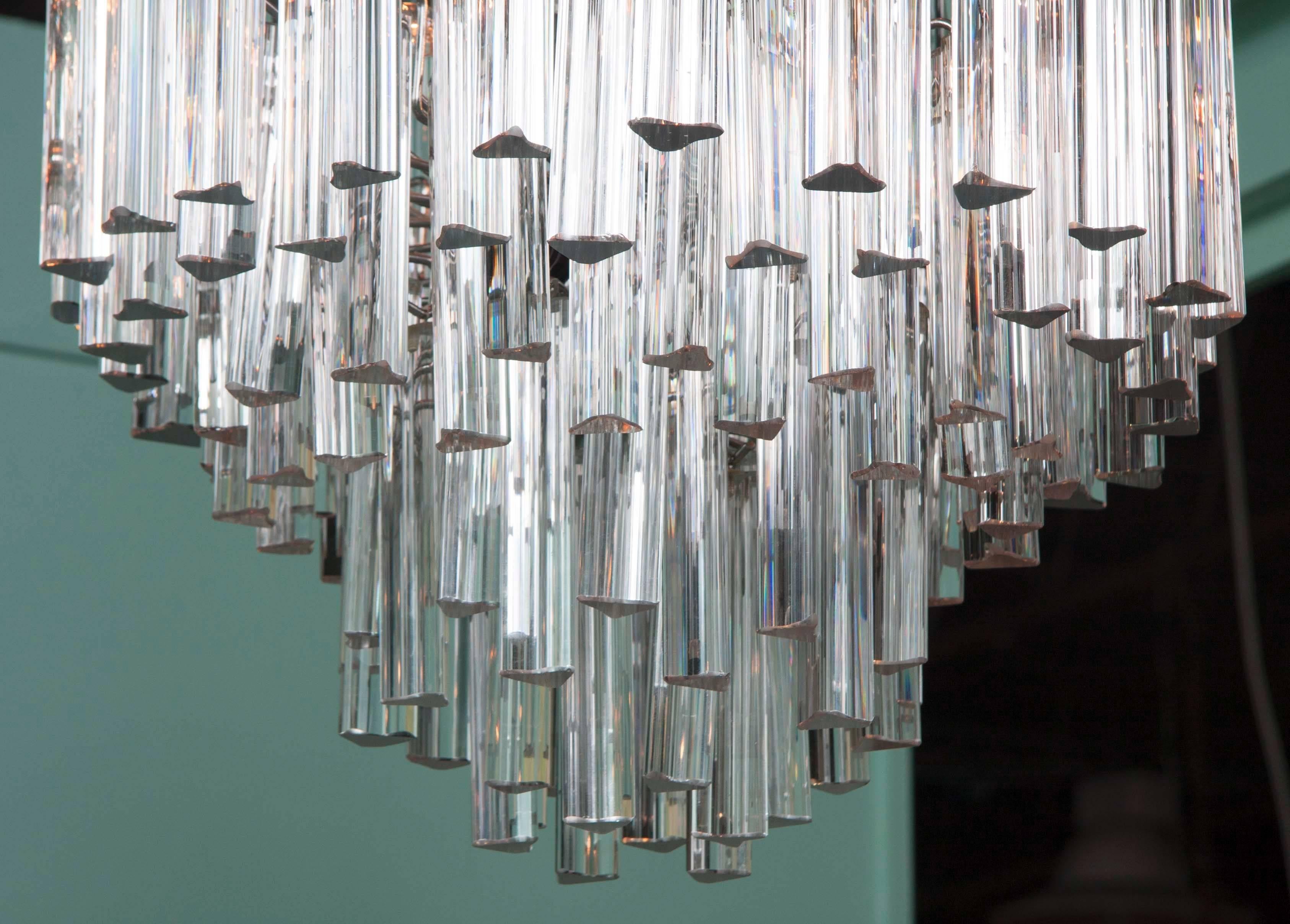 Camer Crystal Chandelier  In Excellent Condition In Stamford, CT