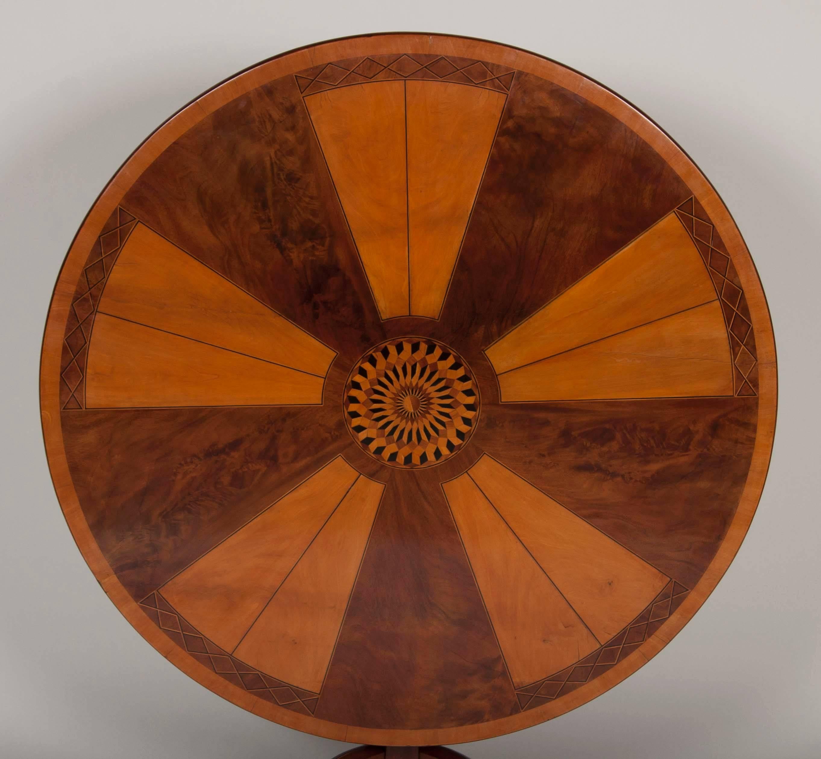 Inlay Italian Marquetry Tilt-Top Table