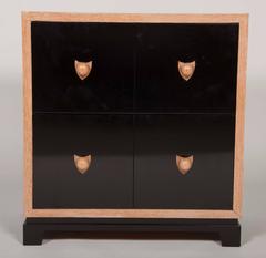 Pair of Cerused Oak and Ebonized Dressers Attributed to James Mont