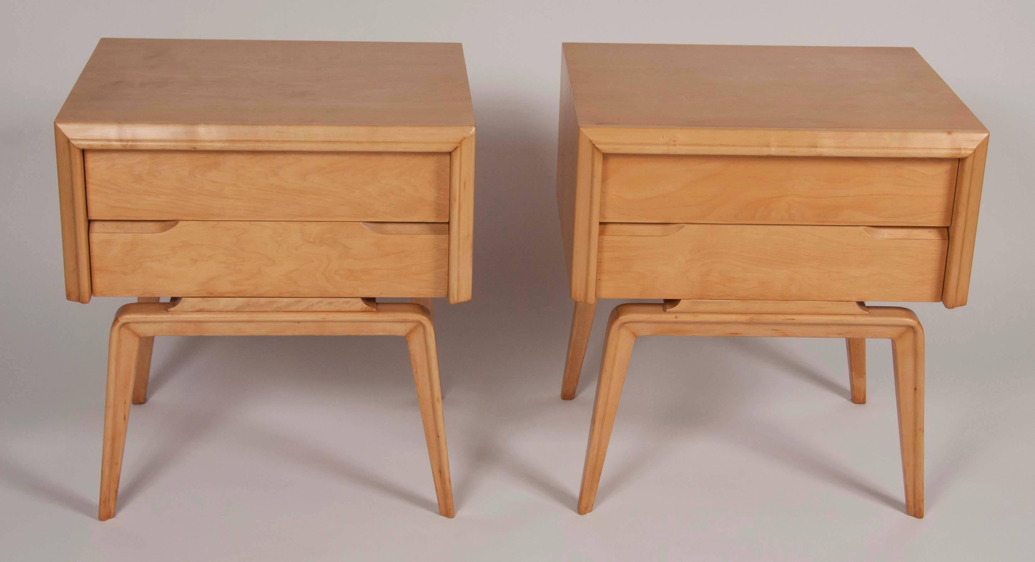 Mid-Century Modern Pair of Bedside Tables by Edmond Spence