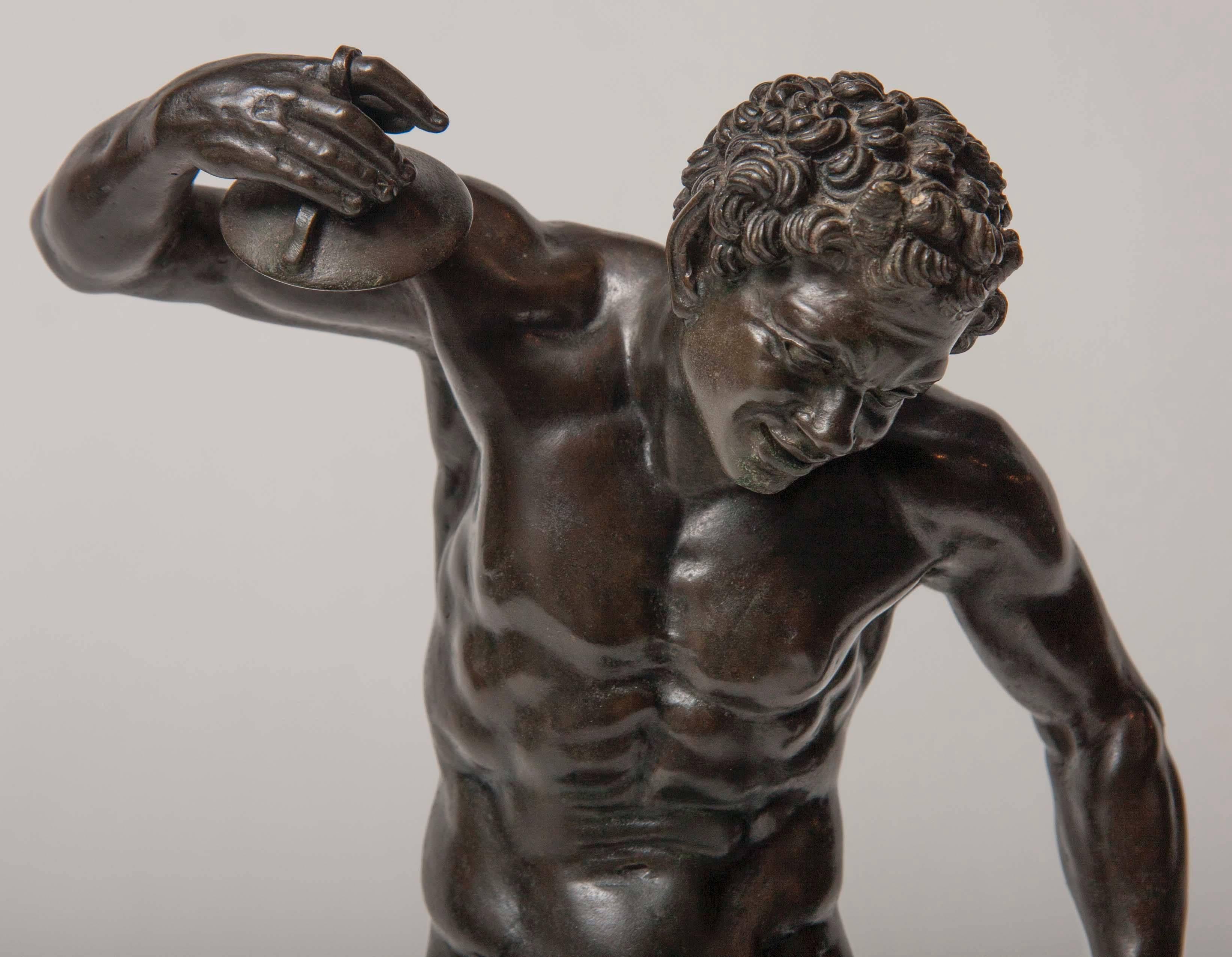 Grand Tour Patinated Bronze Figure by Massimiliano Soldani Benzi 4