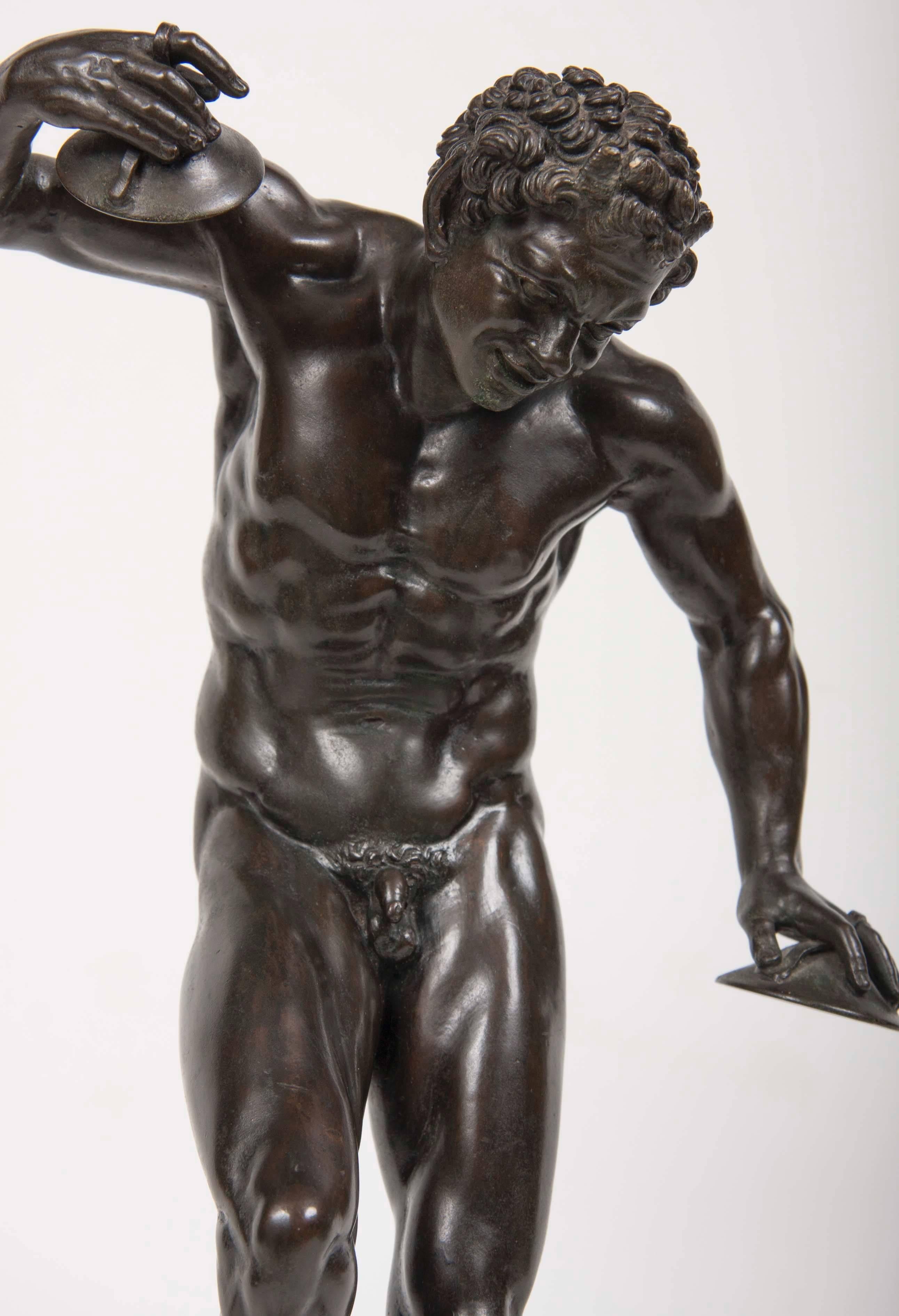 Grand Tour Patinated Bronze Figure by Massimiliano Soldani Benzi 2