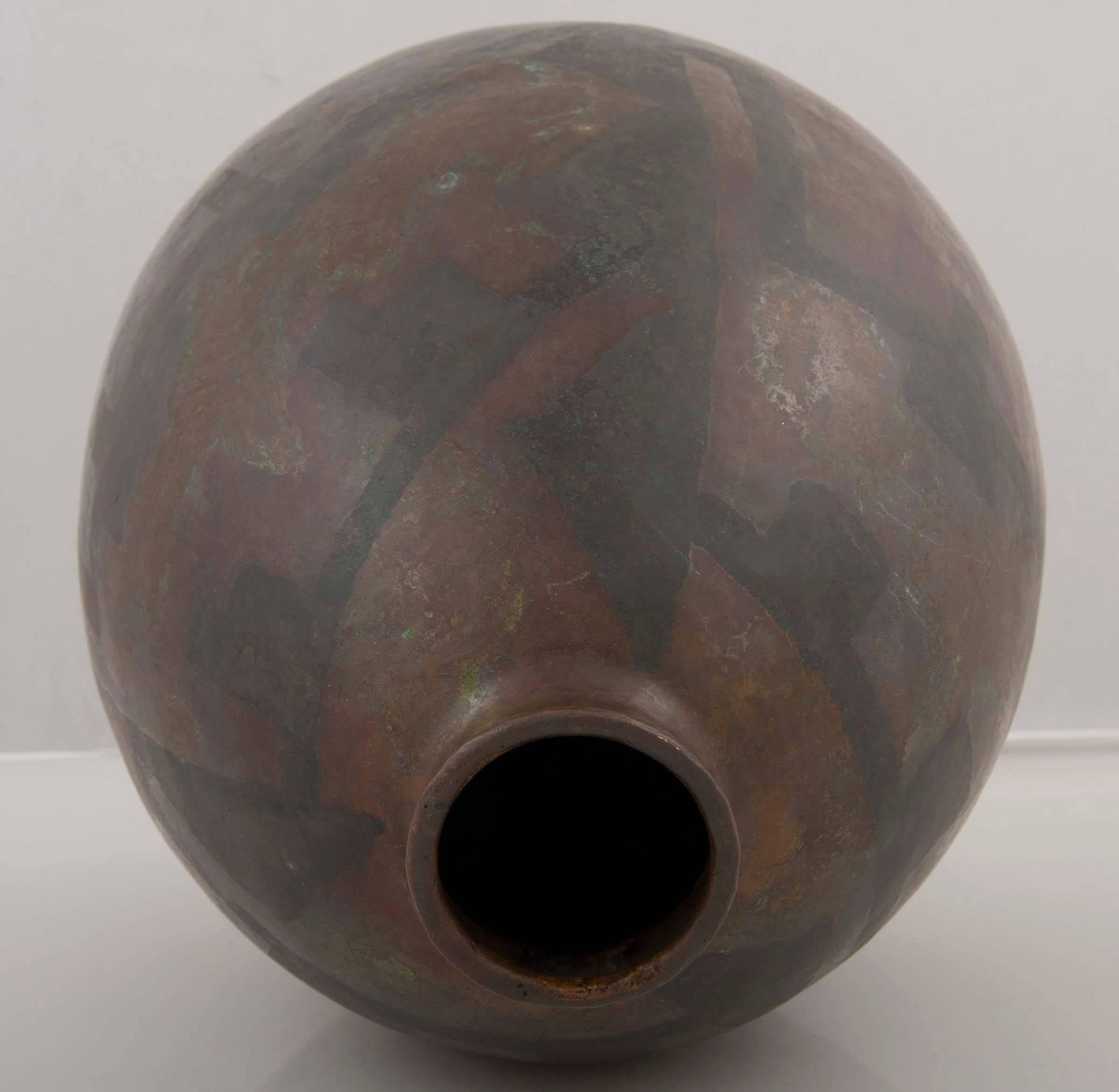 Art Deco Paris Art Metal Vase by Loys