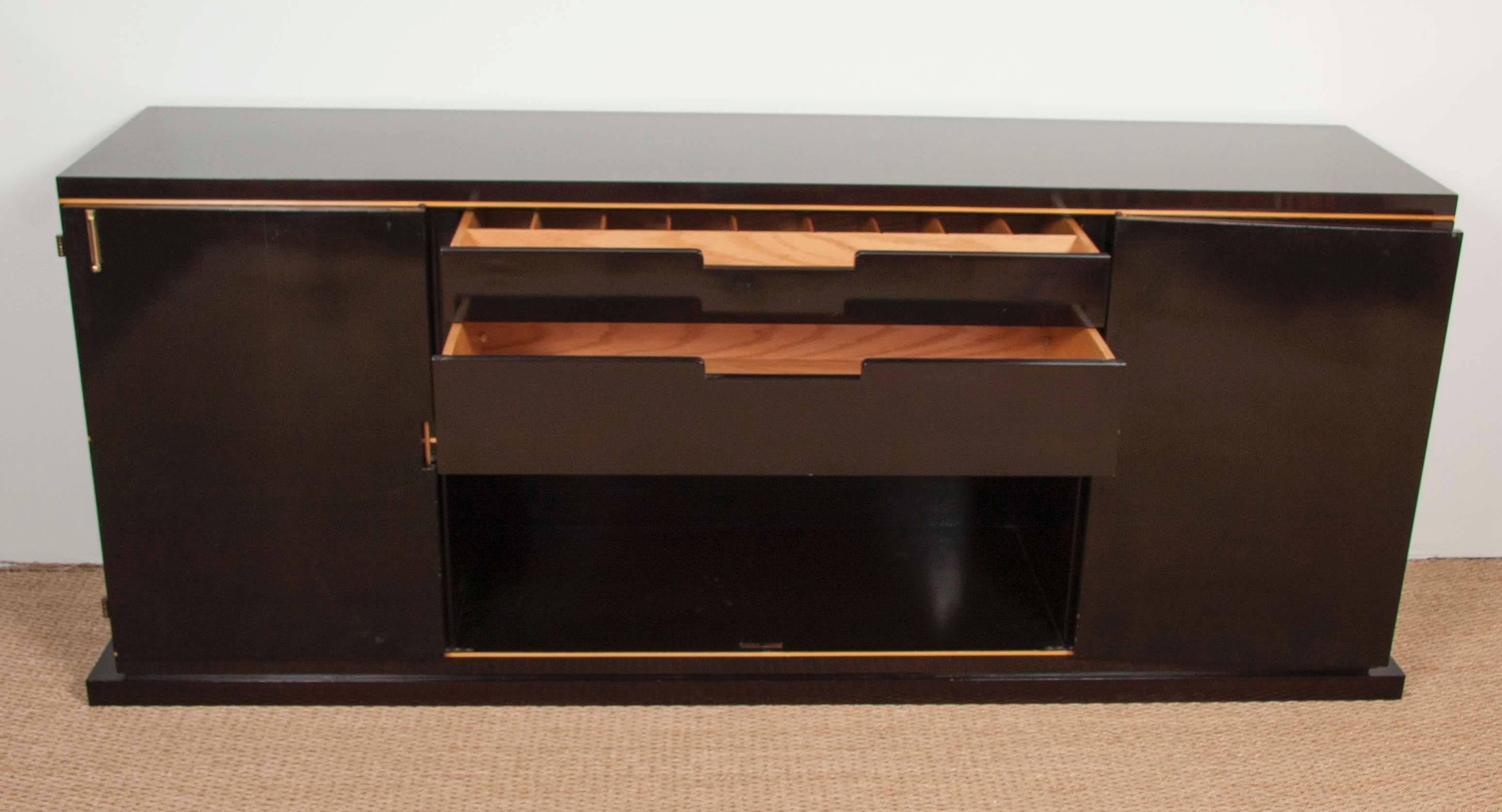 Inlay Beautifully Lacquered Sideboard by Tommi Parzinger