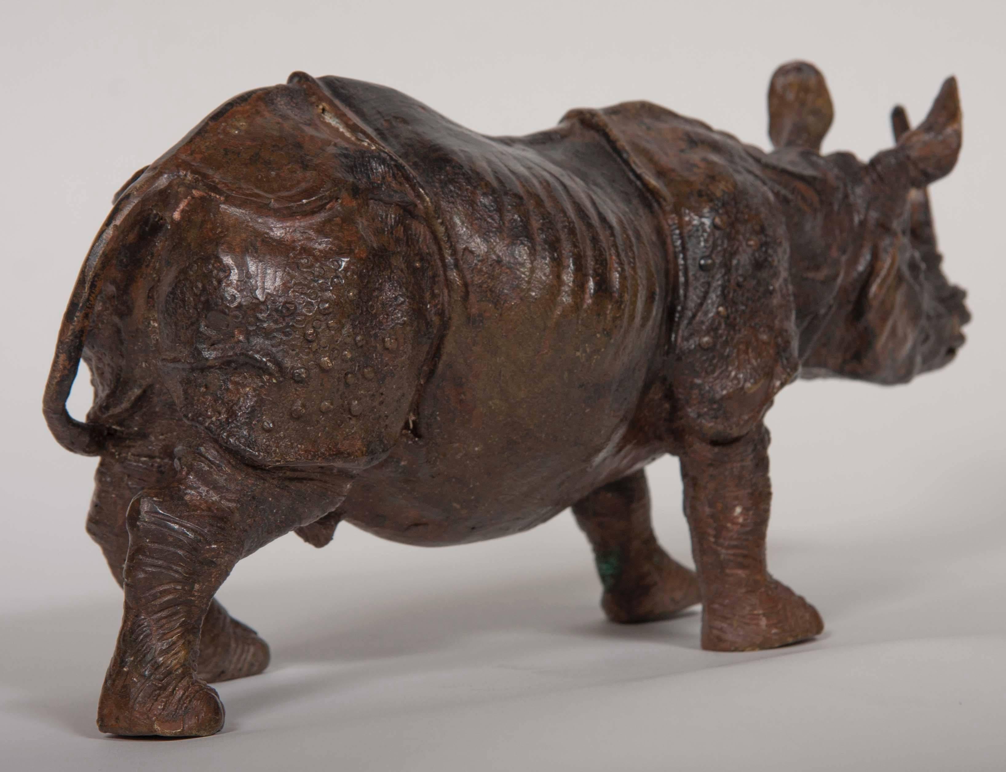 bronze rhino