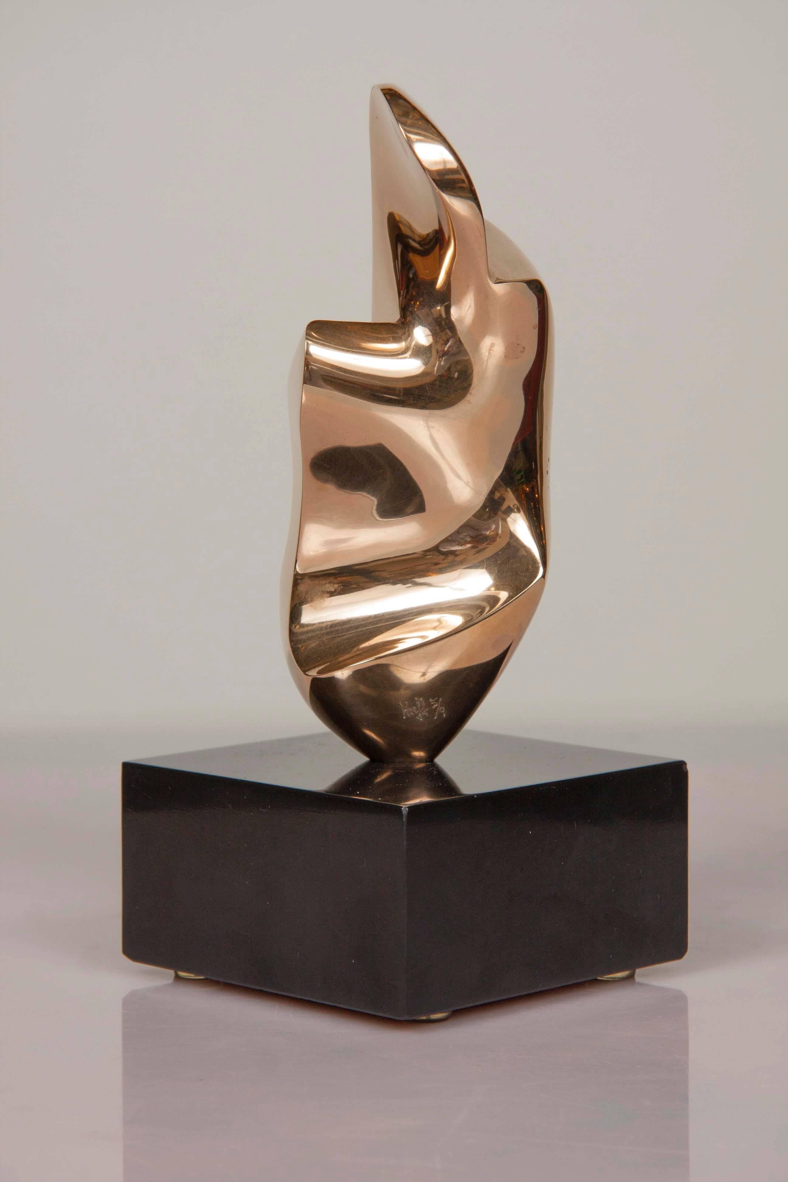 Bronze Abstract Sculpture by Antonio Grediaga Kieff, Signed and Numbered 5/9 In Excellent Condition In Stamford, CT