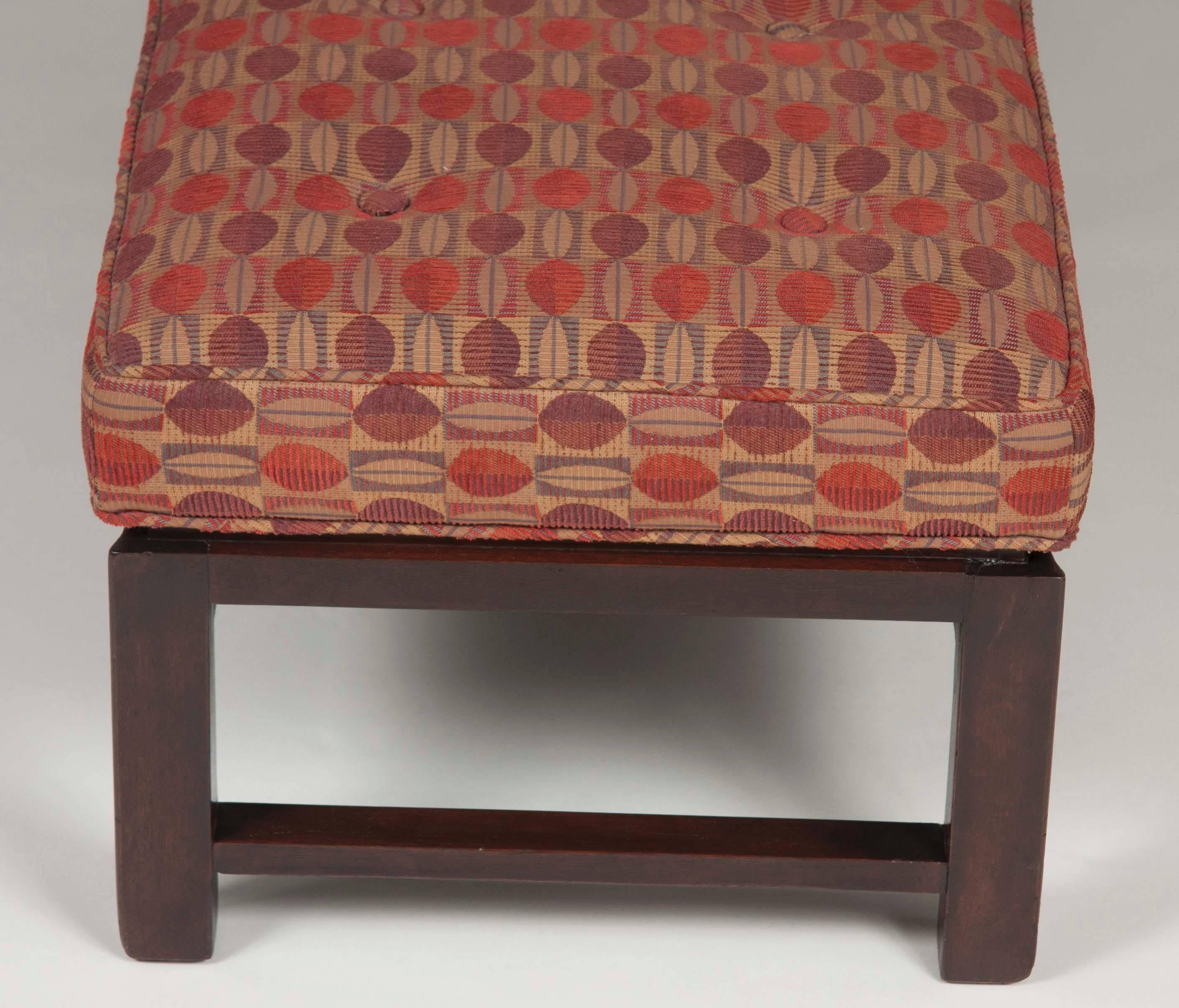 Mid-Century Modern Edward Wormley Mahogany Bench for Dunbar For Sale