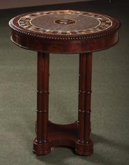 Charles X Mahogany, Marble-Top, Center Table