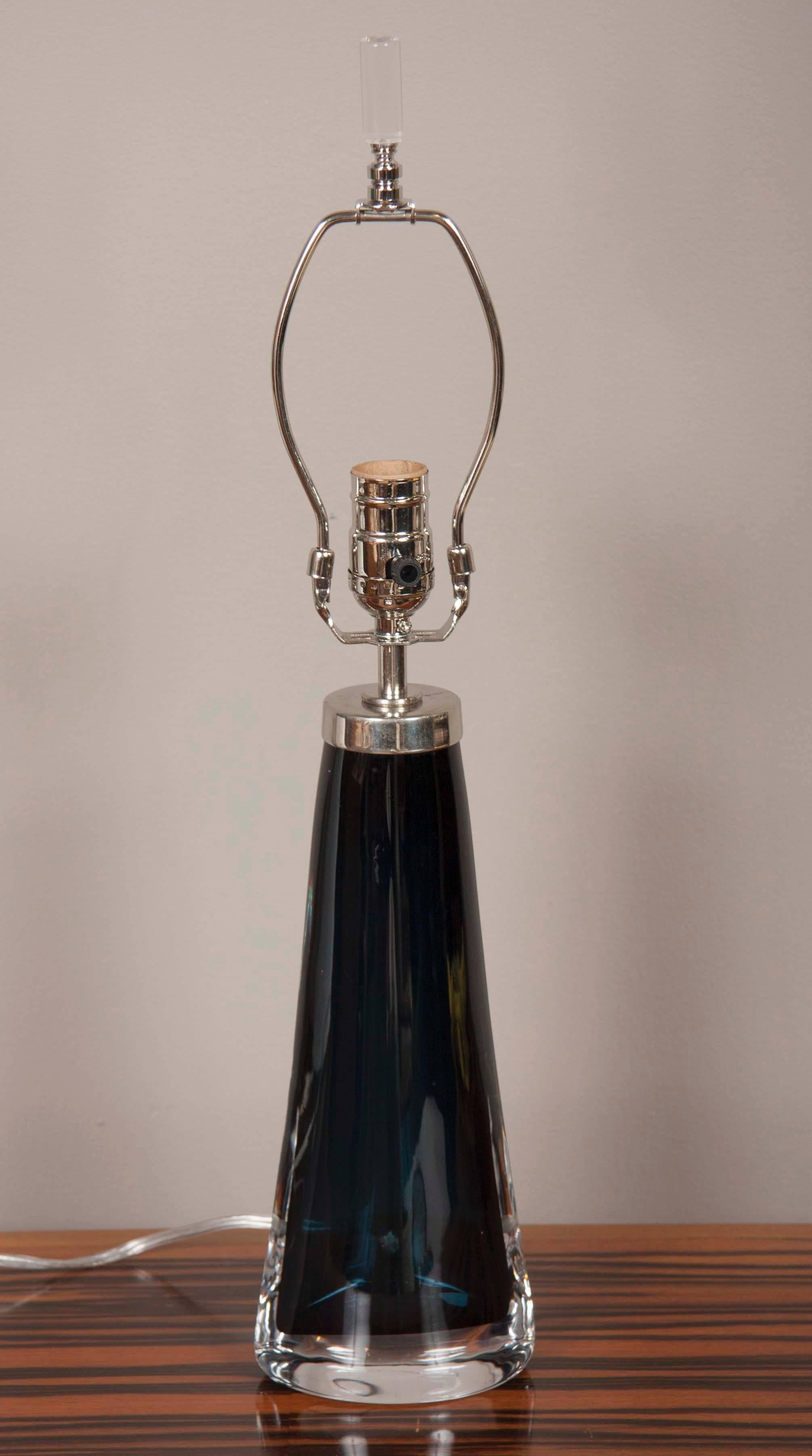 Mid-Century Modern Nils Landberg Table Lamp for Orrefors For Sale