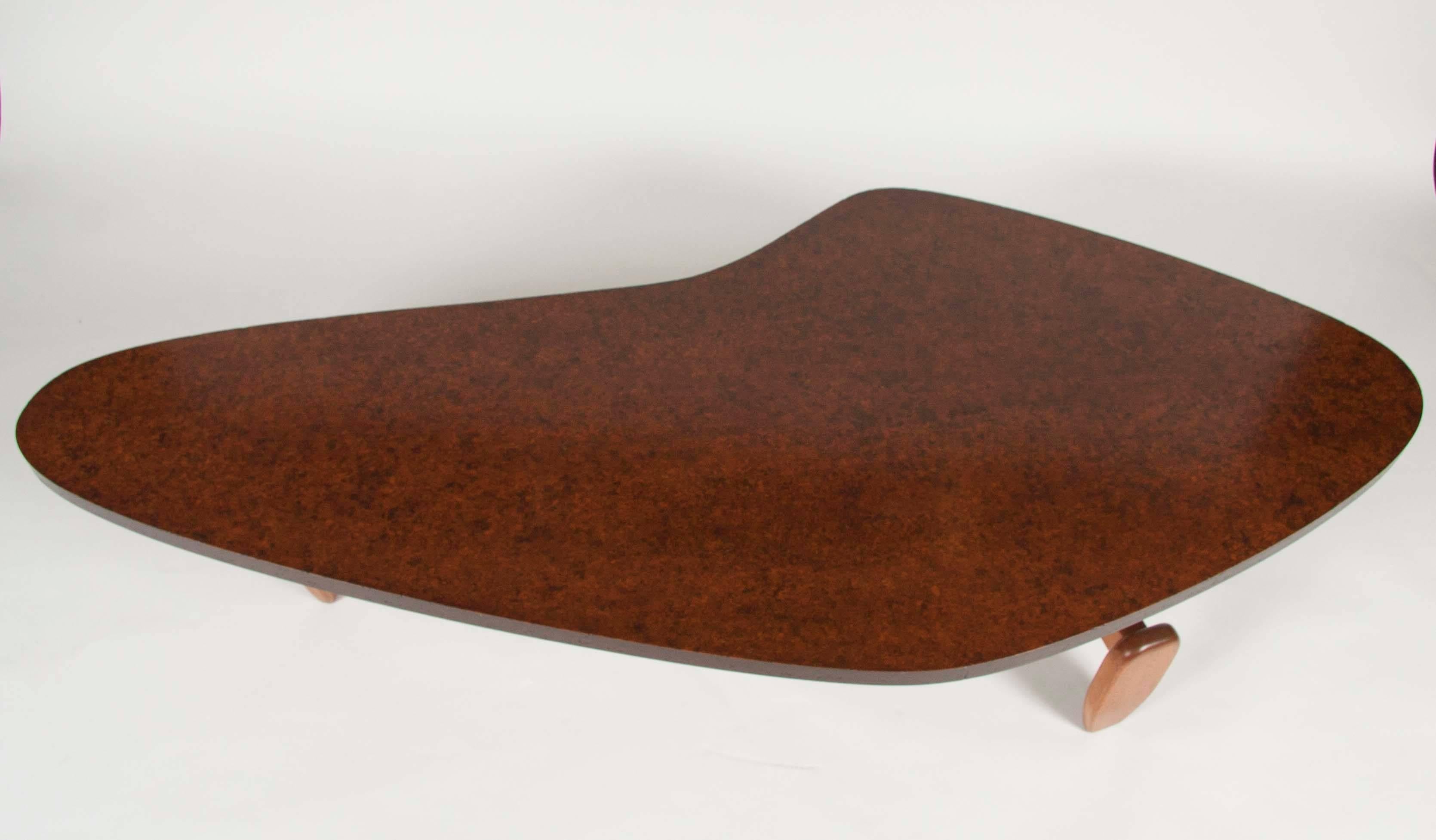 Floating Top Coffee Table by John Keal for Brown Saltman In Excellent Condition In Stamford, CT