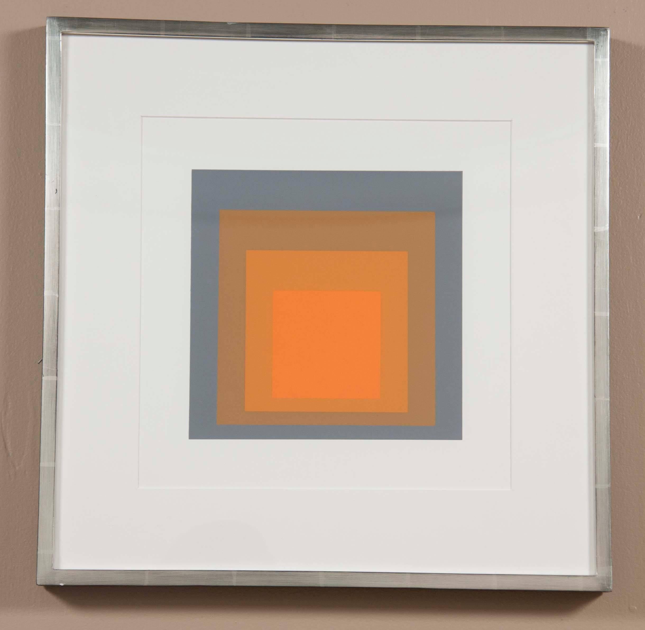 Modern Josef Albers Homage to the Square from Formations: Articulation, 1972 Portfolio