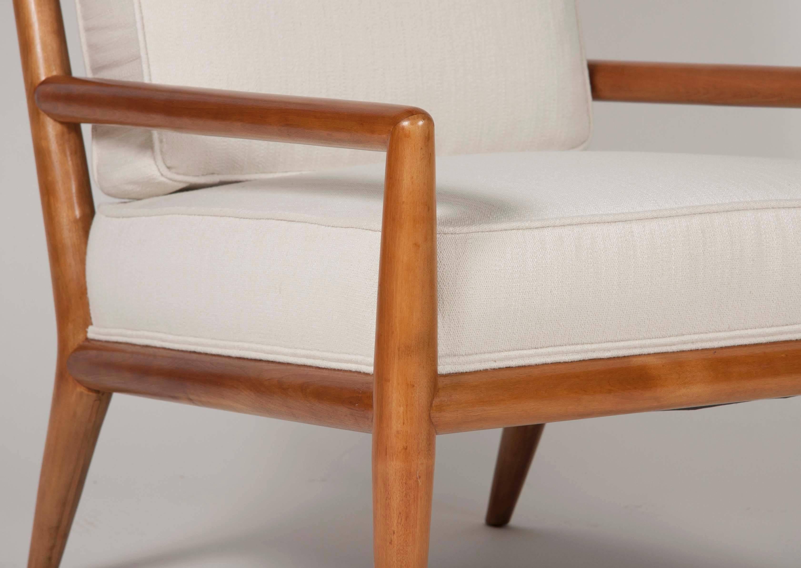 Mid-20th Century Maple Lounge Chair by T.H. Robsjohn-Gibbings