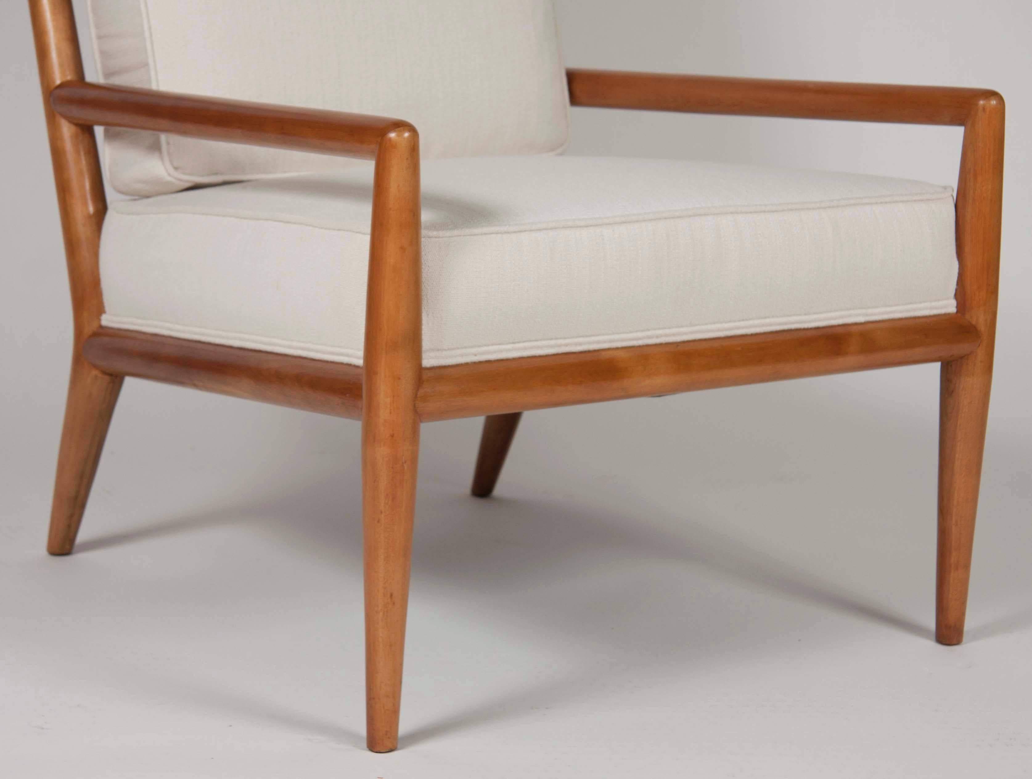 Maple Lounge Chair by T.H. Robsjohn-Gibbings In Excellent Condition In Stamford, CT