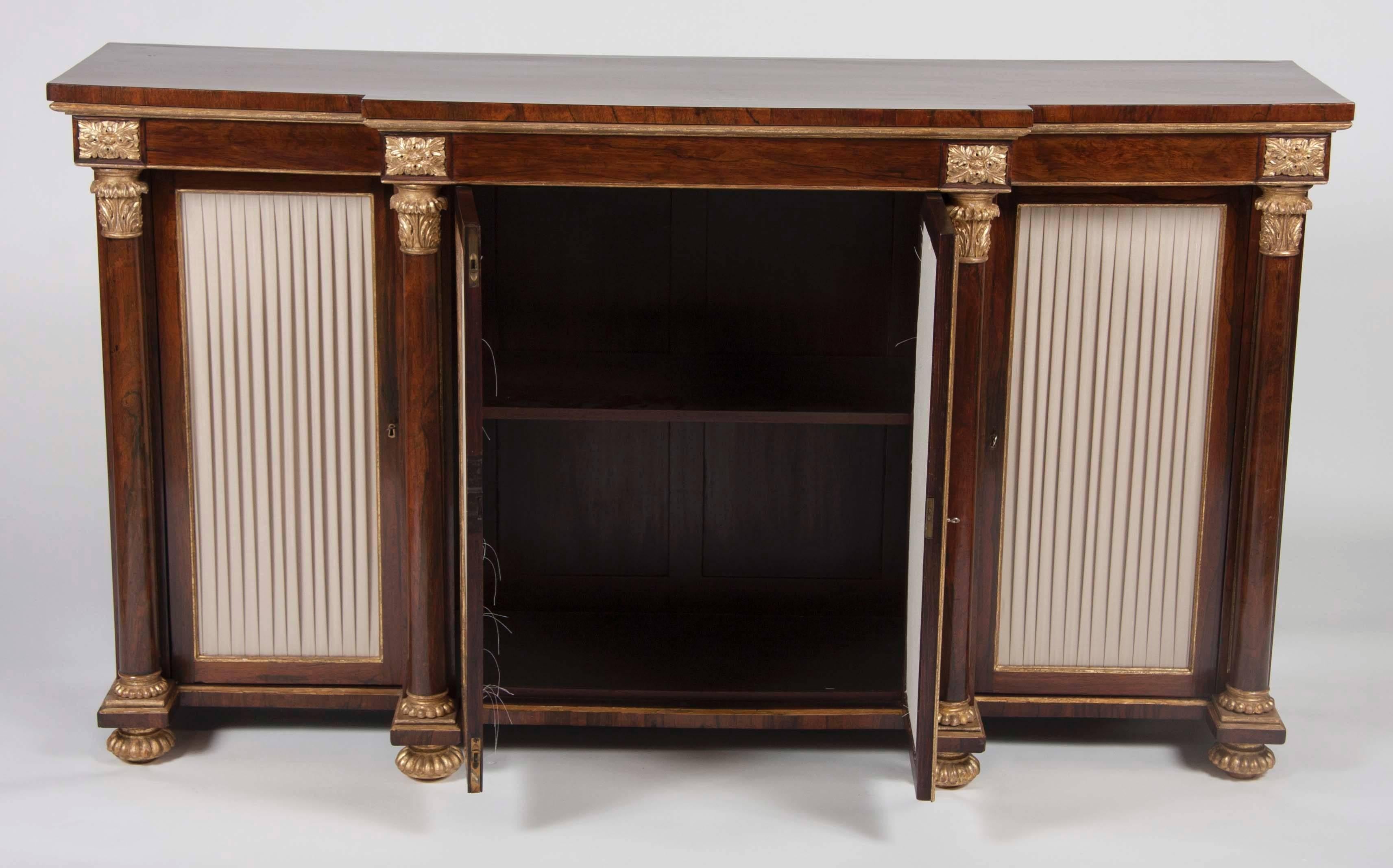 Early 19th Century English Regency Rosewood Credenza