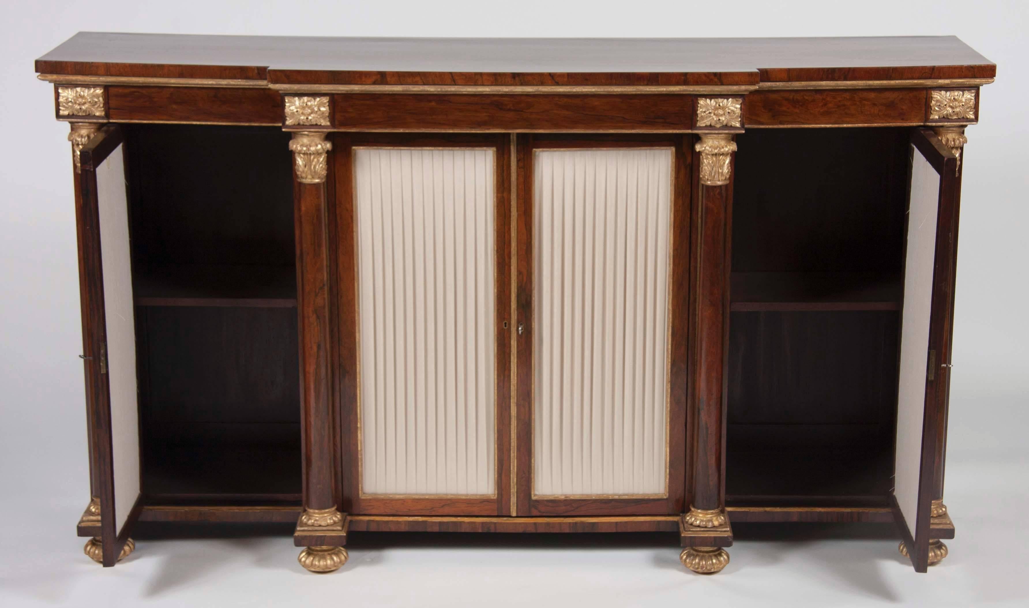 English Regency Rosewood Credenza 1