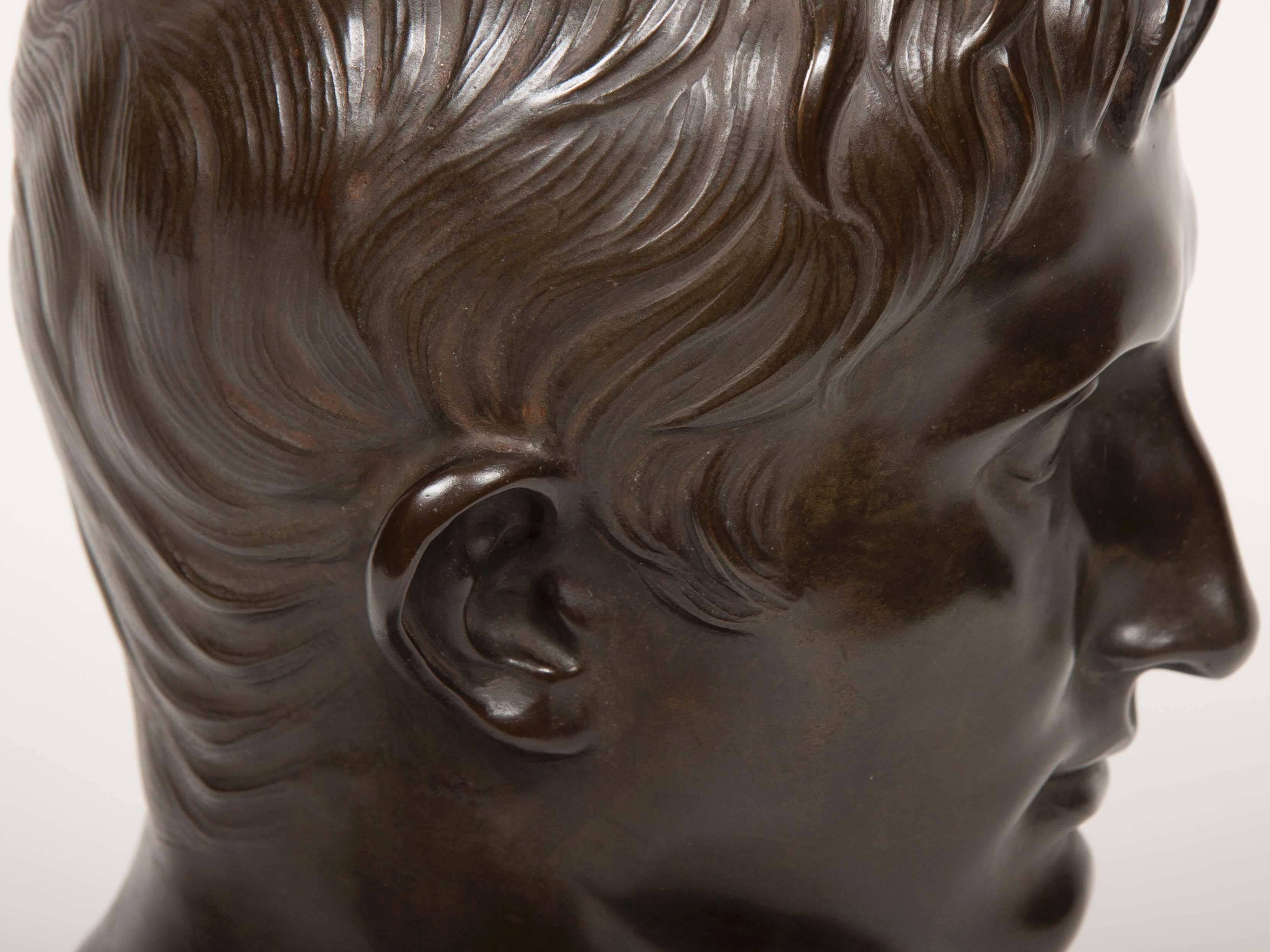 19th Century Bronze Bust of Roman Emperor Augustus 5