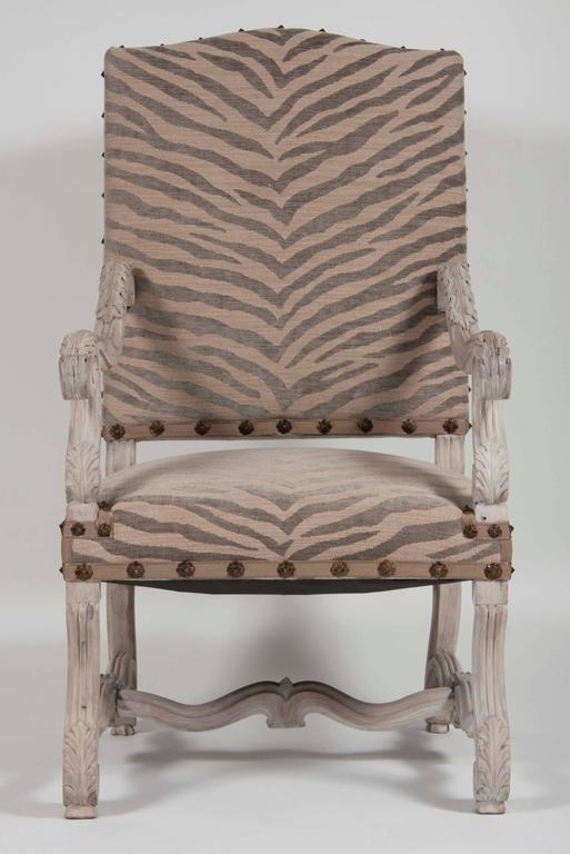 Pair of Louis XIII Carved Walnut Fauteuils a la Reine Pair of Louis XIII Carved Walnut Fauteuils a la Reine
