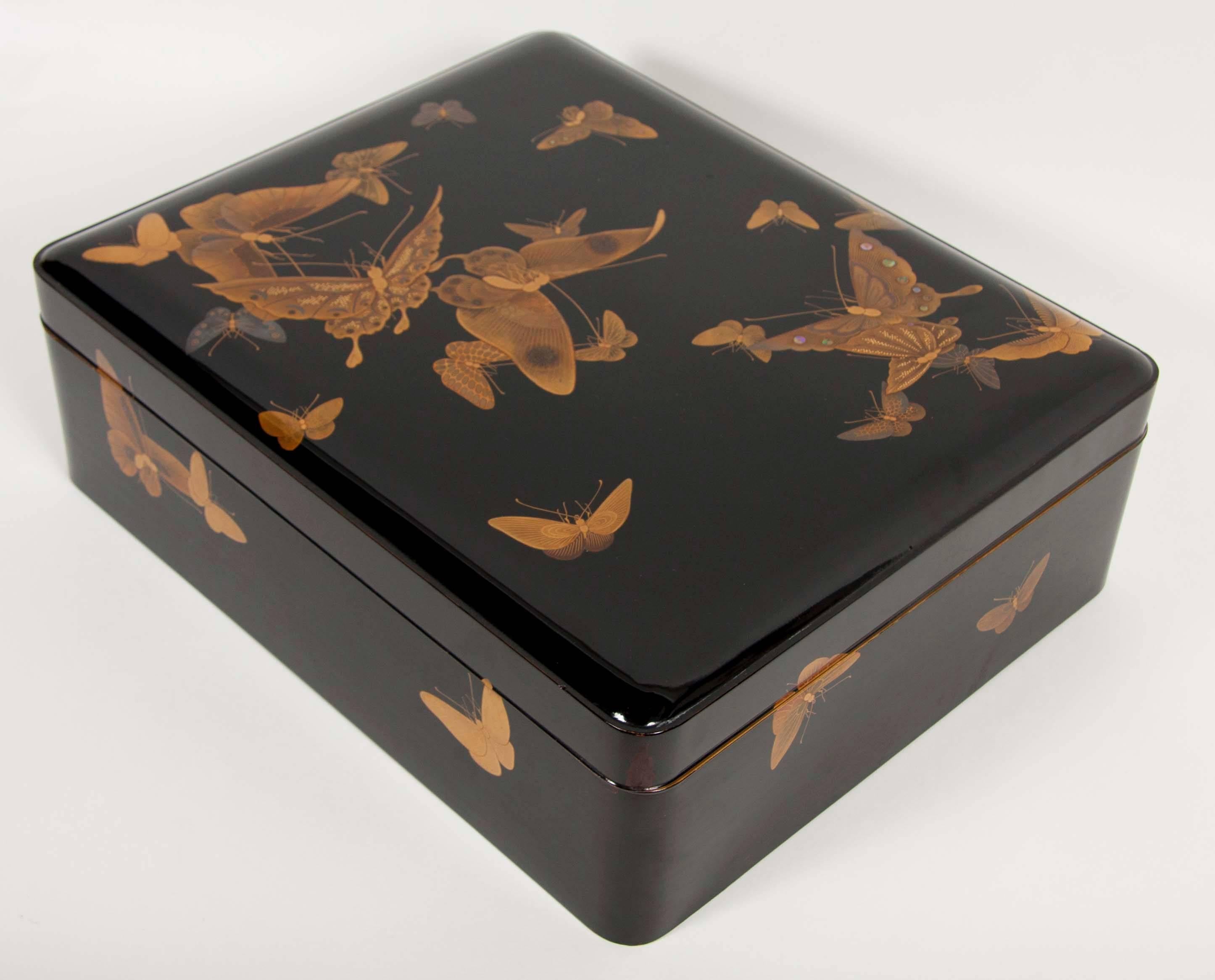 japanese black lacquer box