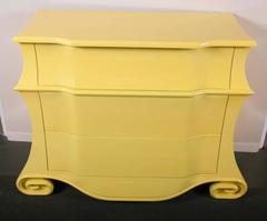 Late 20th Century Bombe Chest Now Yellow Lacquer