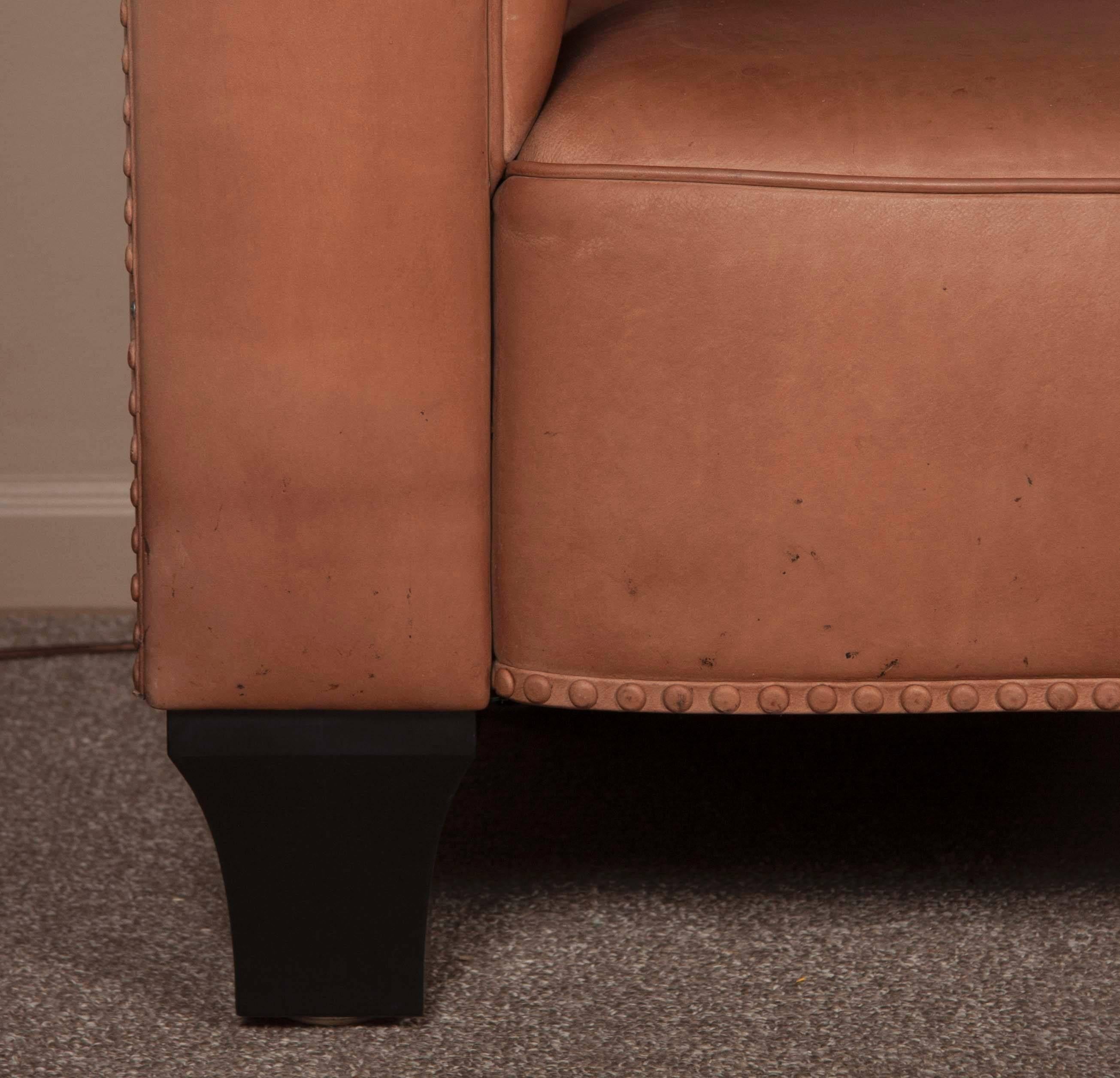 Leather Sofa by Austrian Designer Josef Hoffmann 4