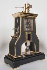 French 19th Century Clock with Matching Candelabrum