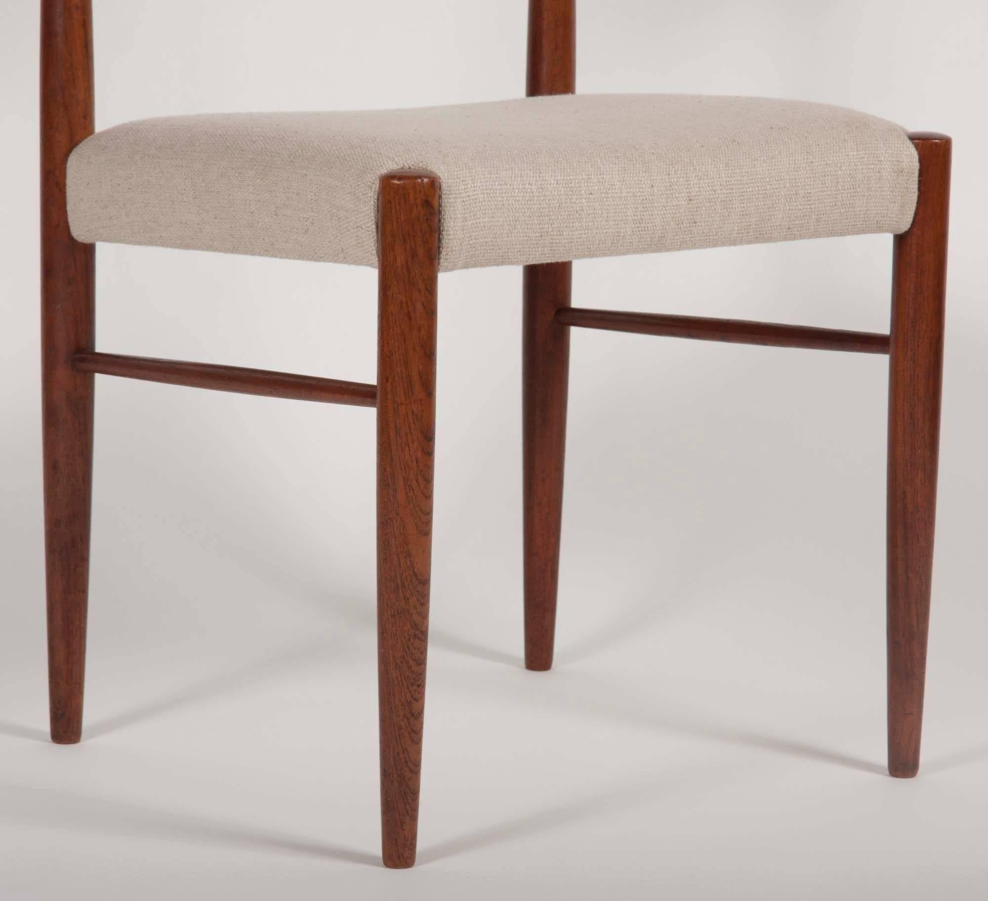 Mid-20th Century Set of Four H. W. Klein for Bramin Dining Chairs