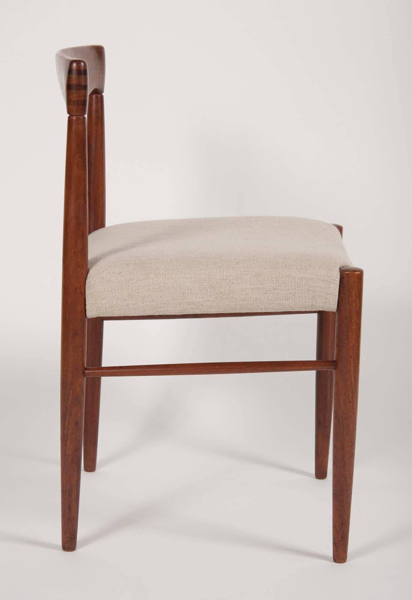 Mid-Century Modern Set of Four H. W. Klein for Bramin Dining Chairs