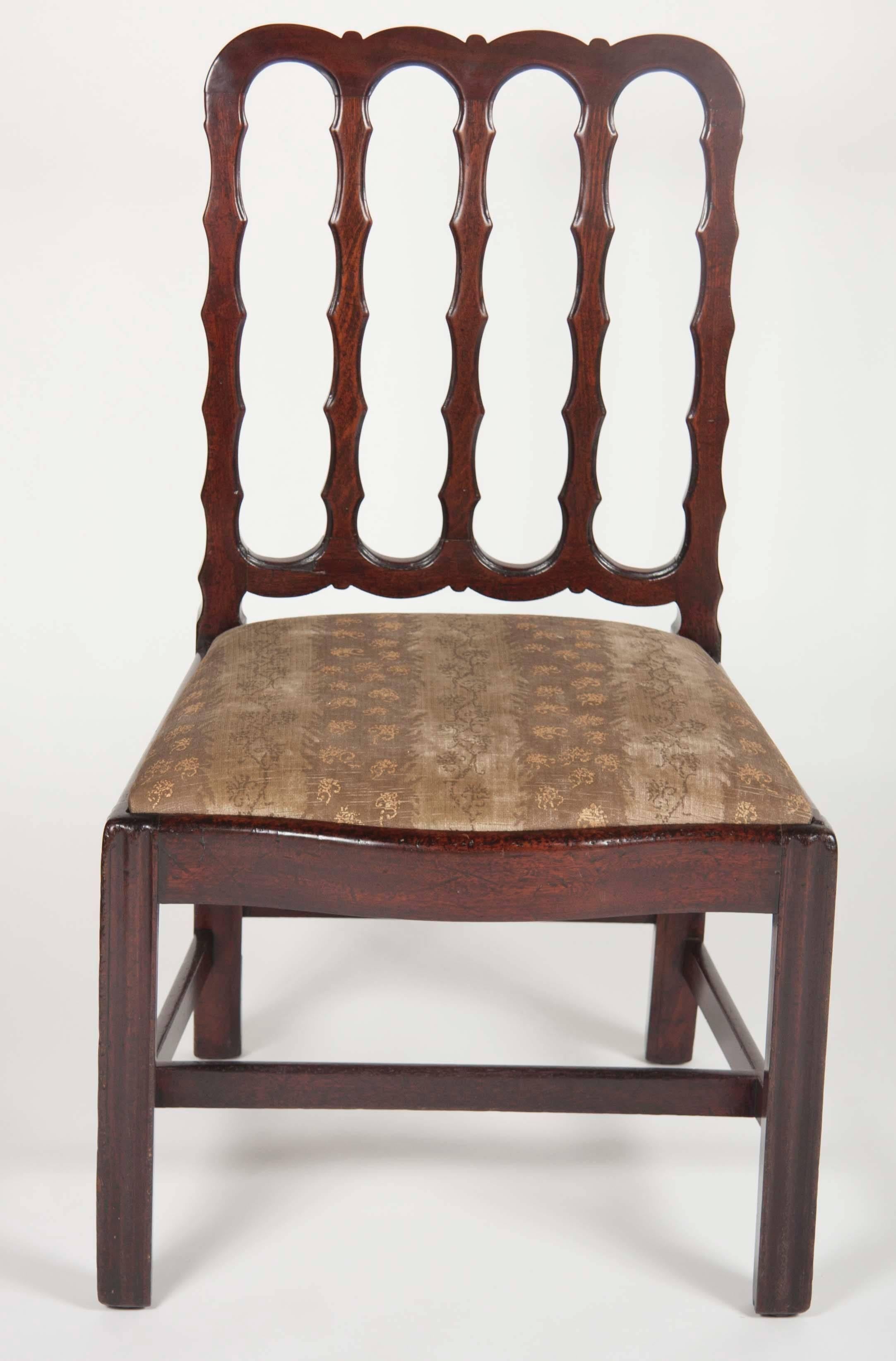 English George III Period Chinese Export Padouk Side Chair