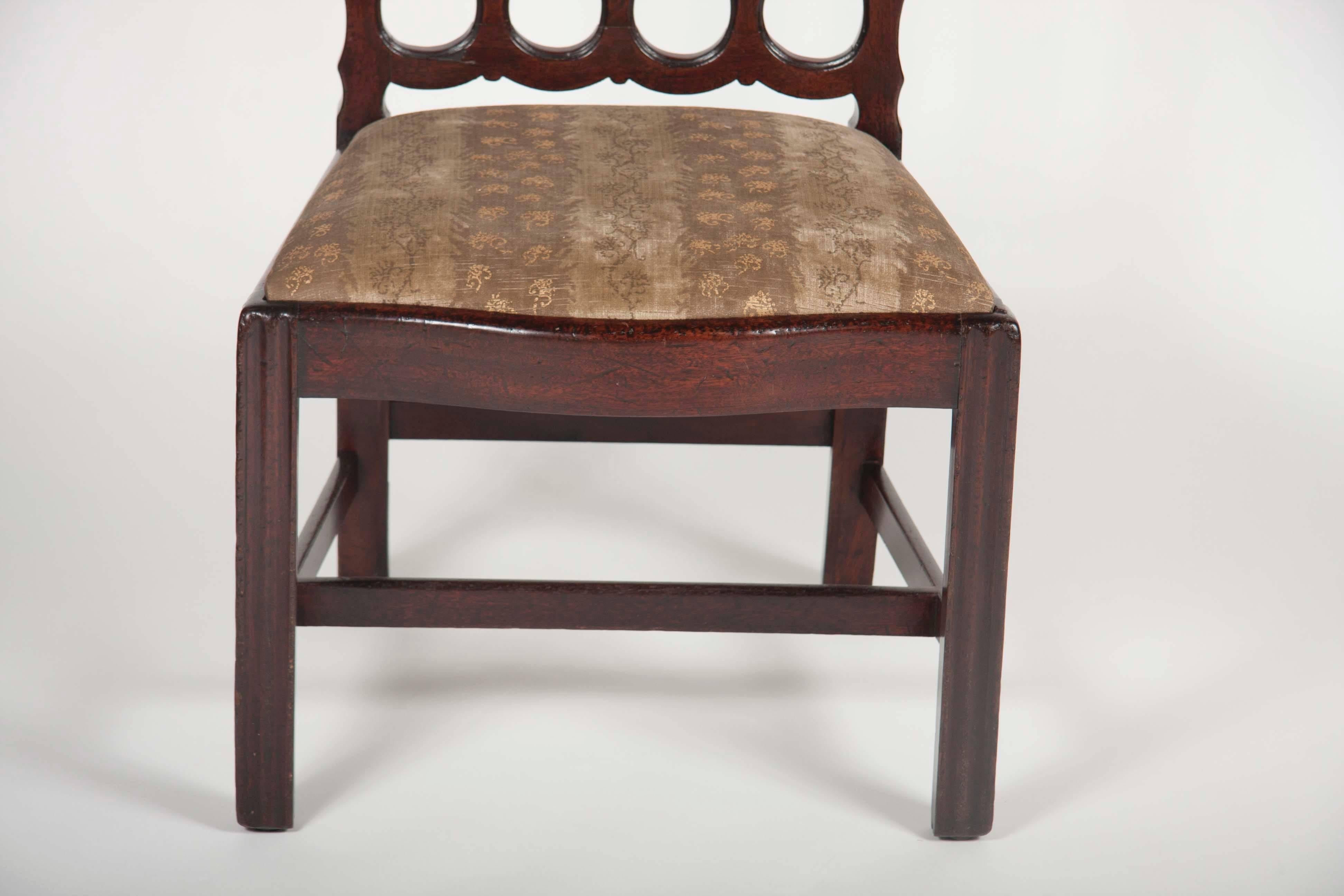 George III Period Chinese Export Padouk Side Chair 2