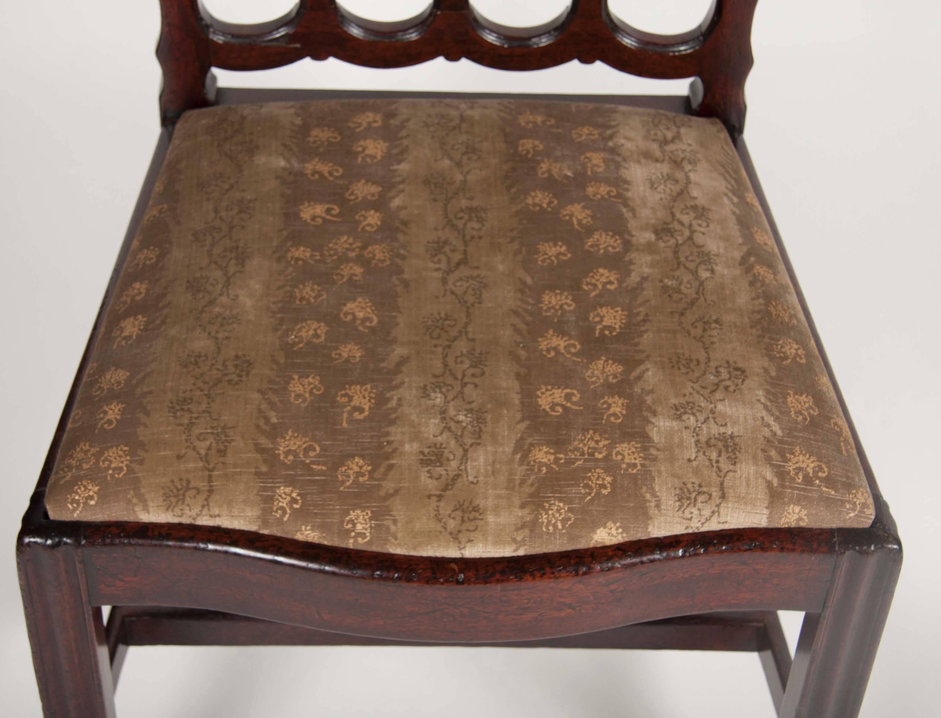 George III Period Chinese Export Padouk Side Chair 3