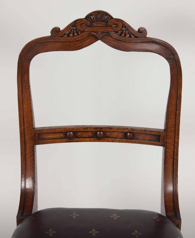 Mid-19th Century Set of Eleven Oak English Dining Chairs For Sale