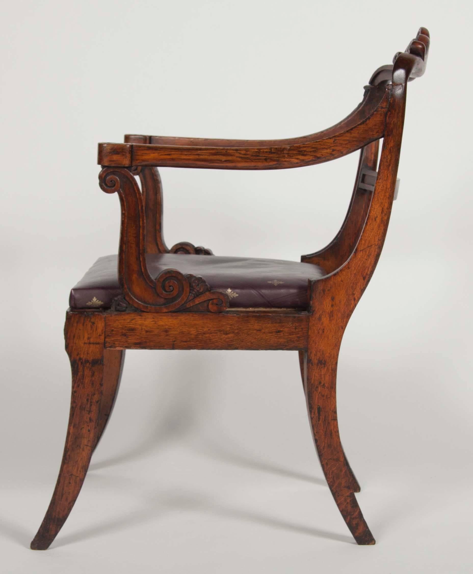 Mid-19th Century Set of Eleven Oak English Dining Chairs For Sale