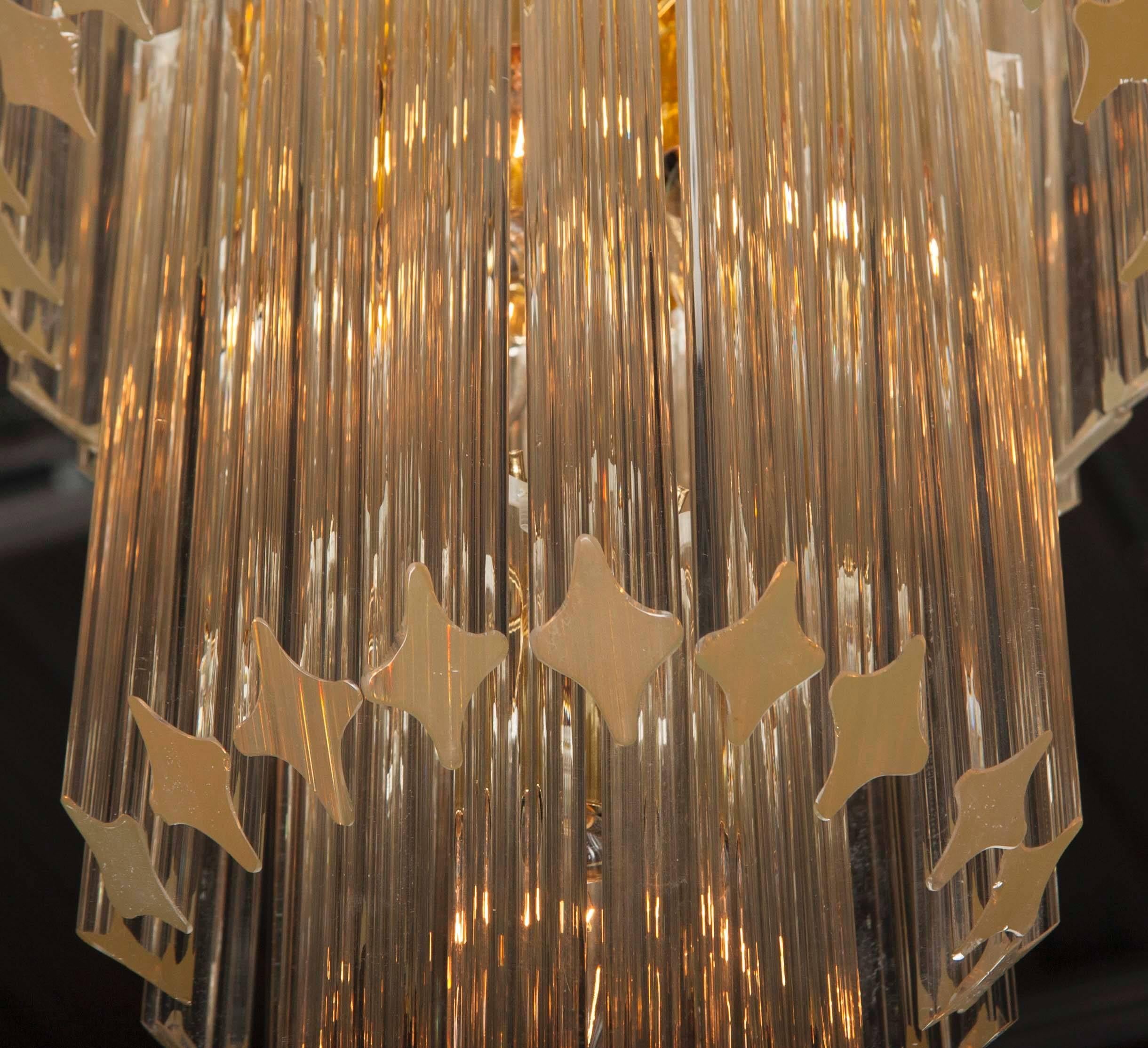 European Monumental Mid-Century Modern Italian 'Wedding Cake' Chandelier