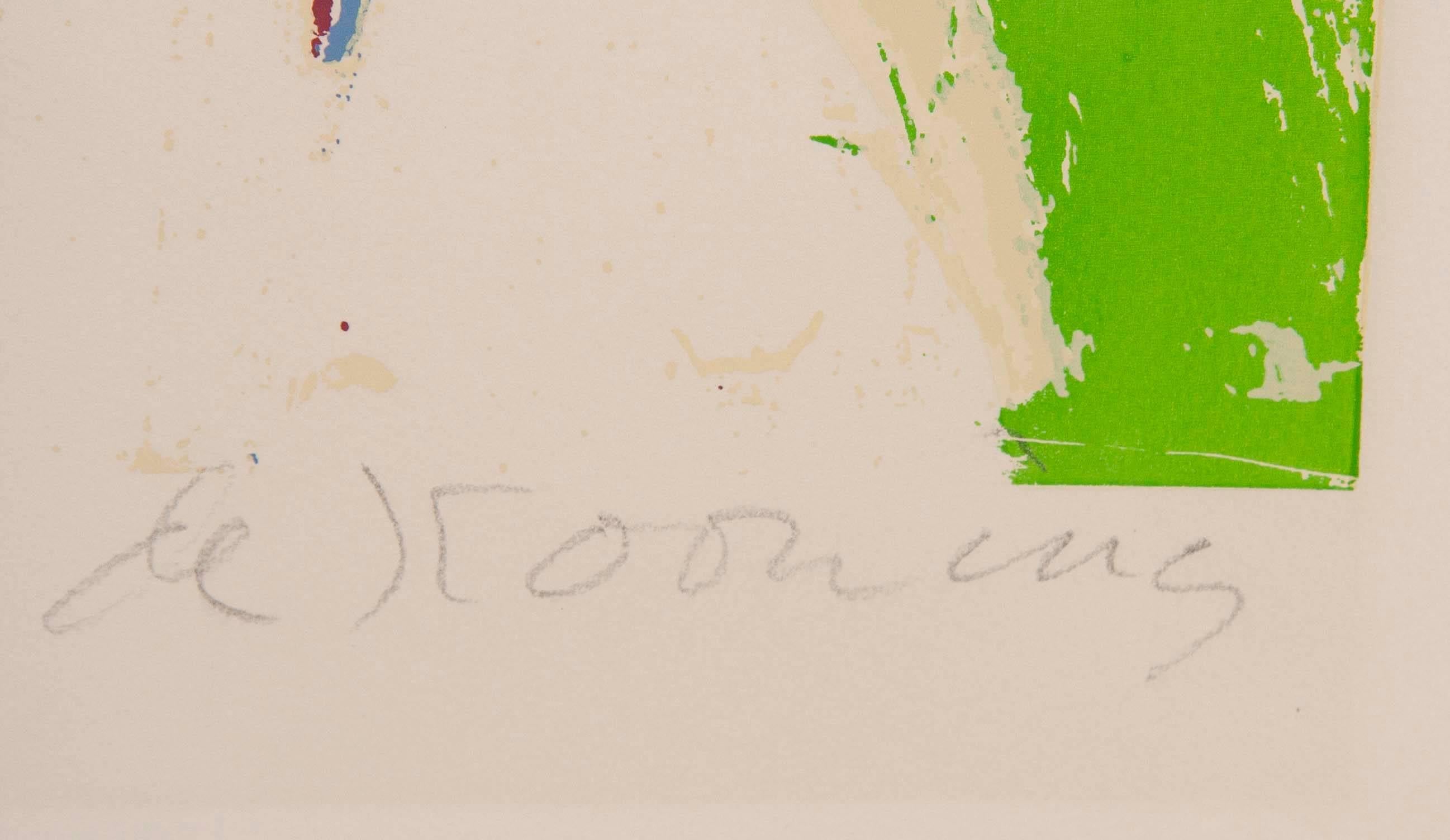 Sérigraphie sans titre de l'artiste expressionniste abstrait Willem de Kooning 1