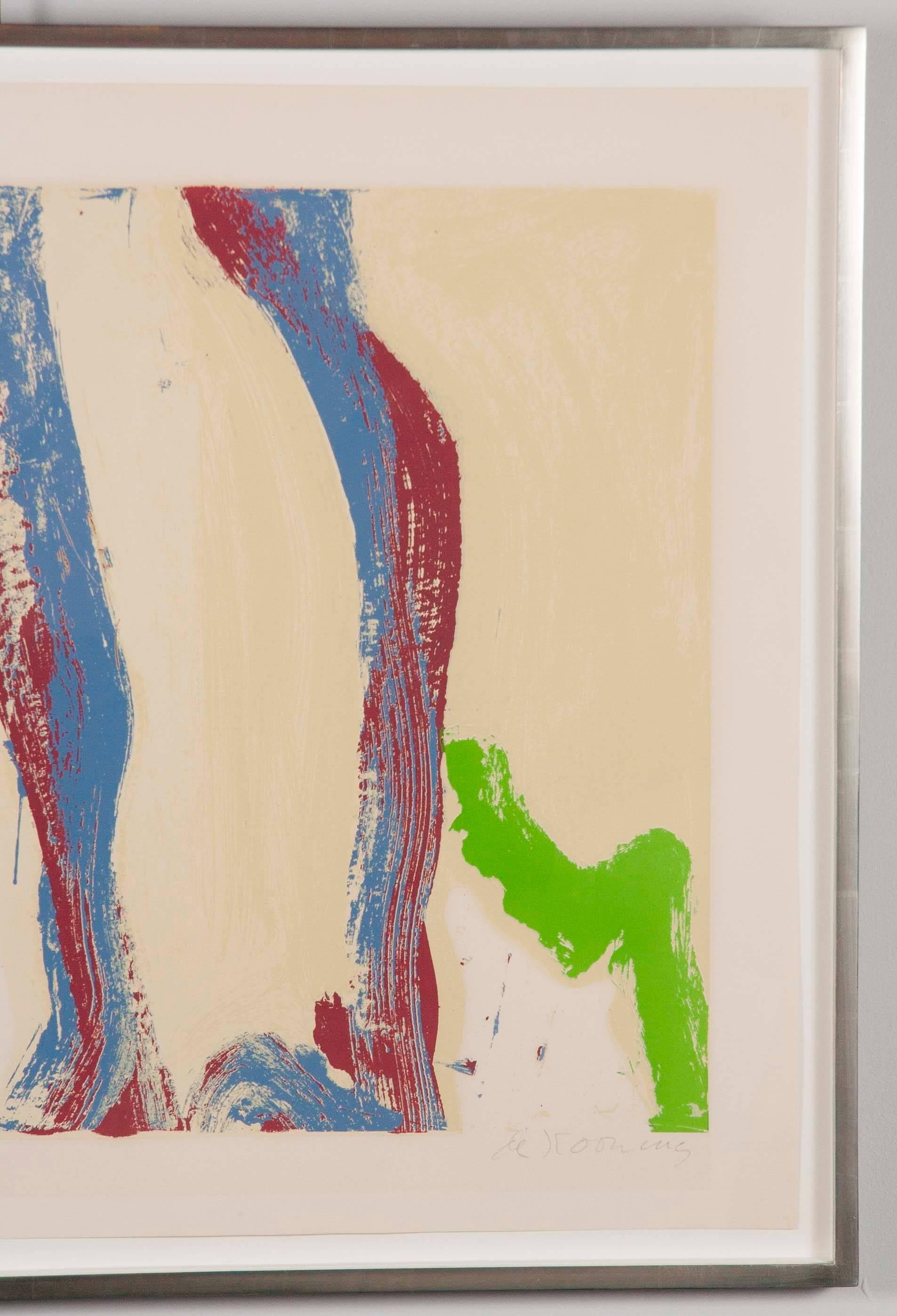 Américain Sérigraphie sans titre de l'artiste expressionniste abstrait Willem de Kooning