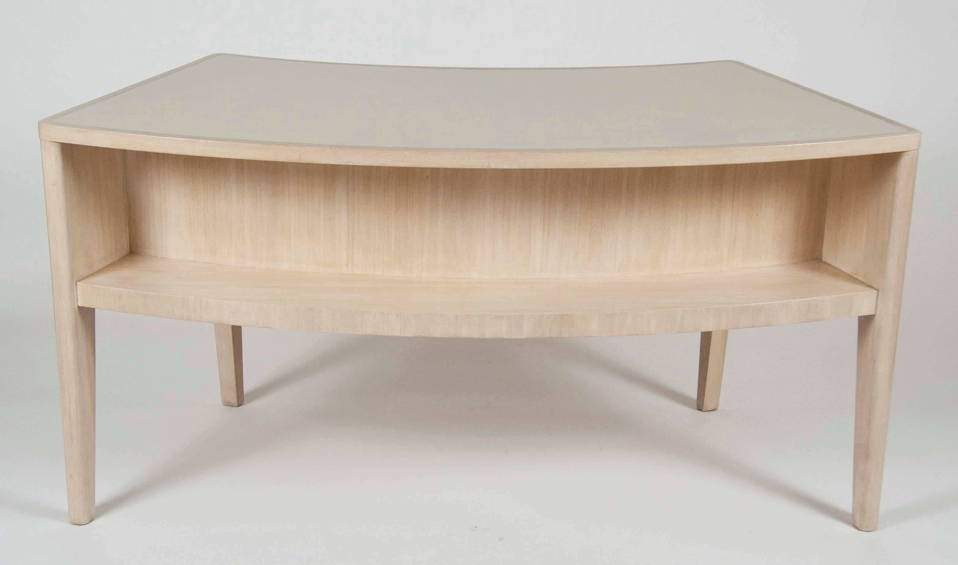 Modern Bleached Mahogany Desk Designed by Edward Wormley for Dunbar, c. 1939