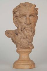 French Terracotta Bust of a Satyr