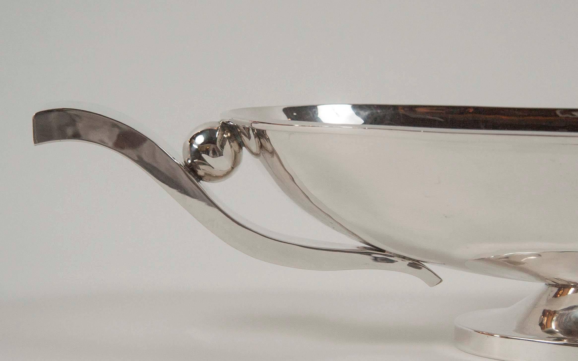Art Deco Style Sterling Silver Centre Bowl by Tango Aceves 1