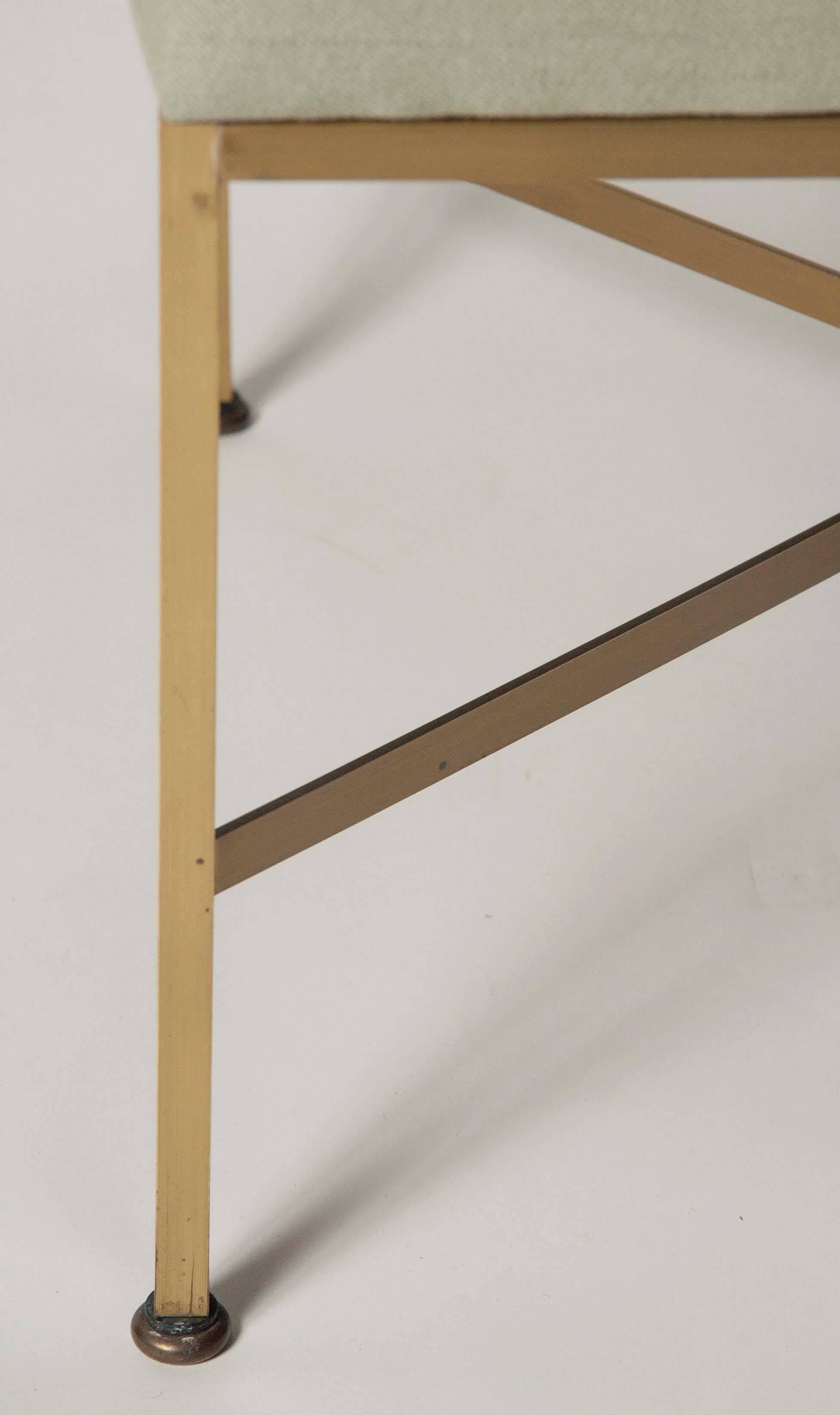 Pair of X-Base Brass Stools Designed by Paul McCobb 2