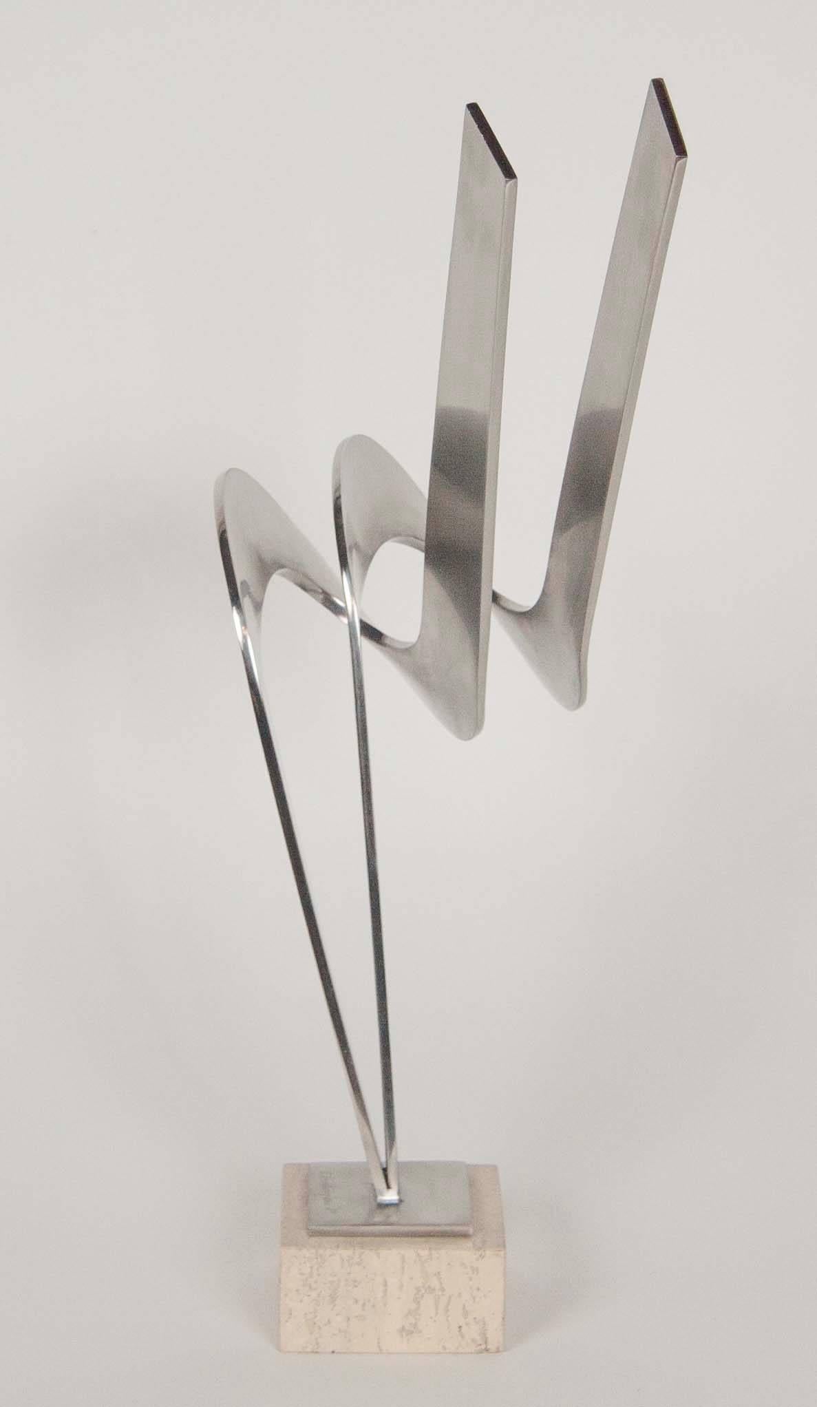Modern Steel Sculpture by Charles Huntington For Sale