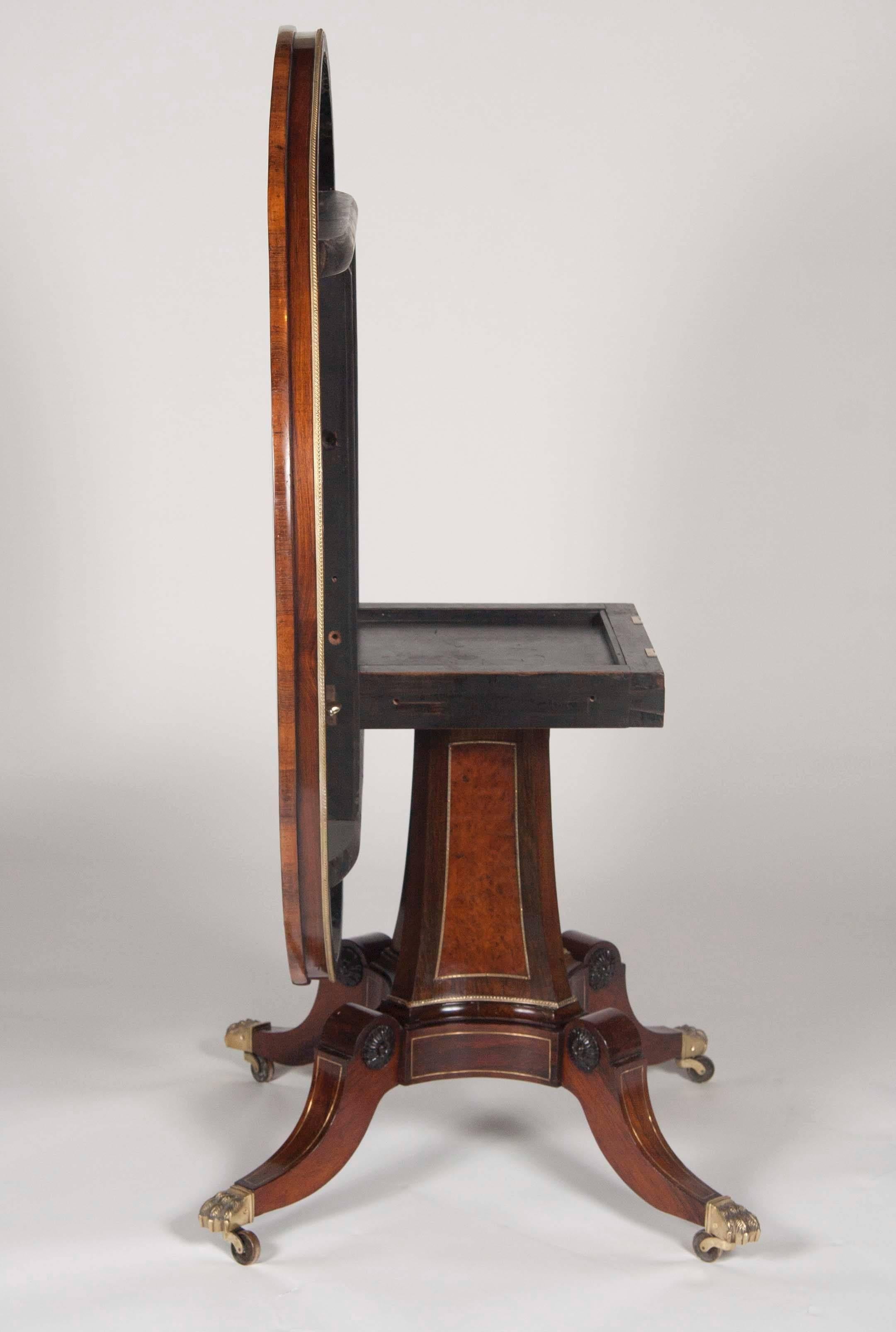 English A Rosewood, Burwood and Calamander Centre Table In The Manner of George Oakley