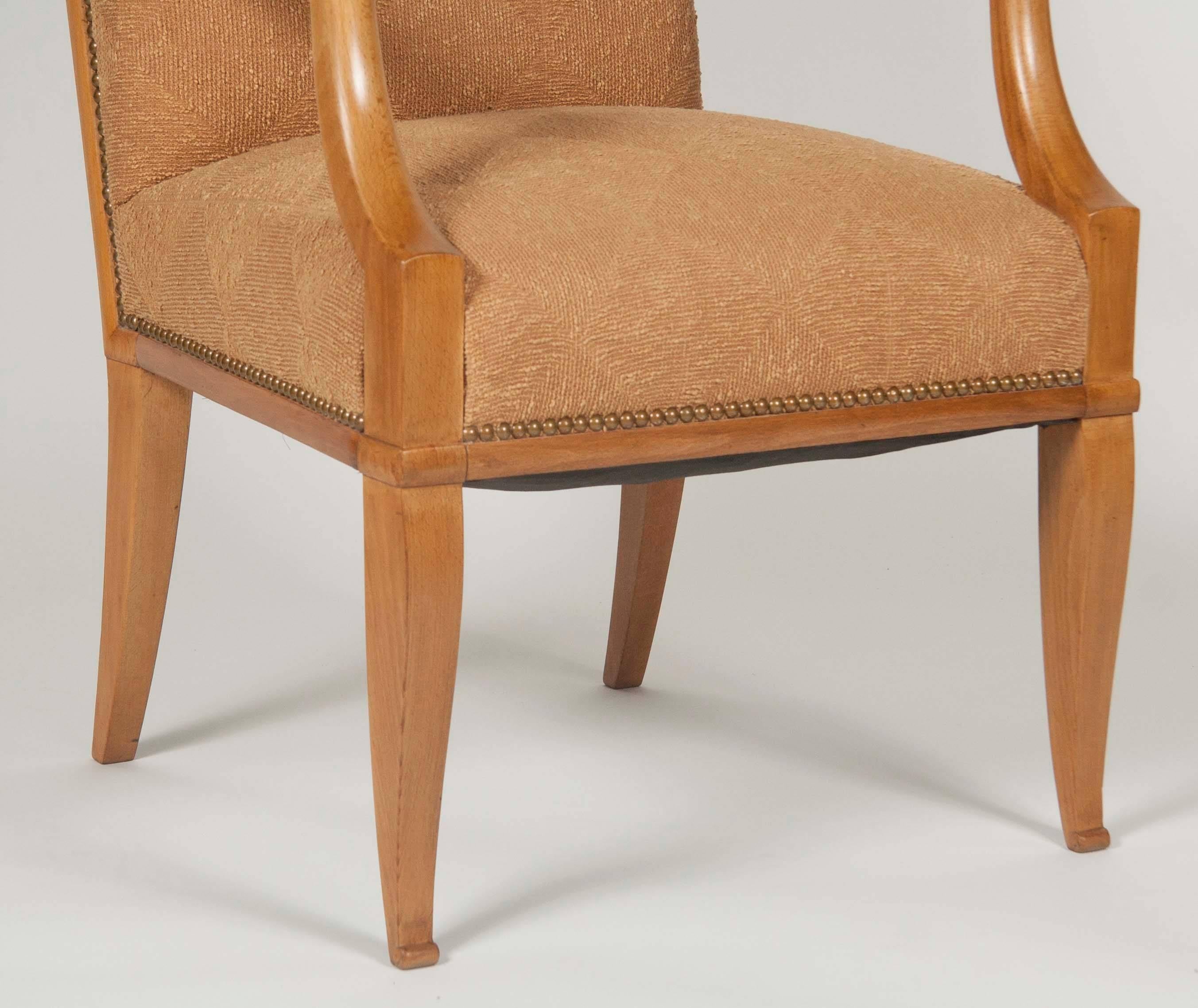 Cherry Mid-Century, French, Armchair by André Arbus