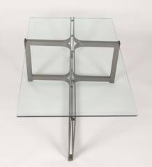 Bronze and Rosewood Coffee Table Designed by Roger Sprunger for Dunbar