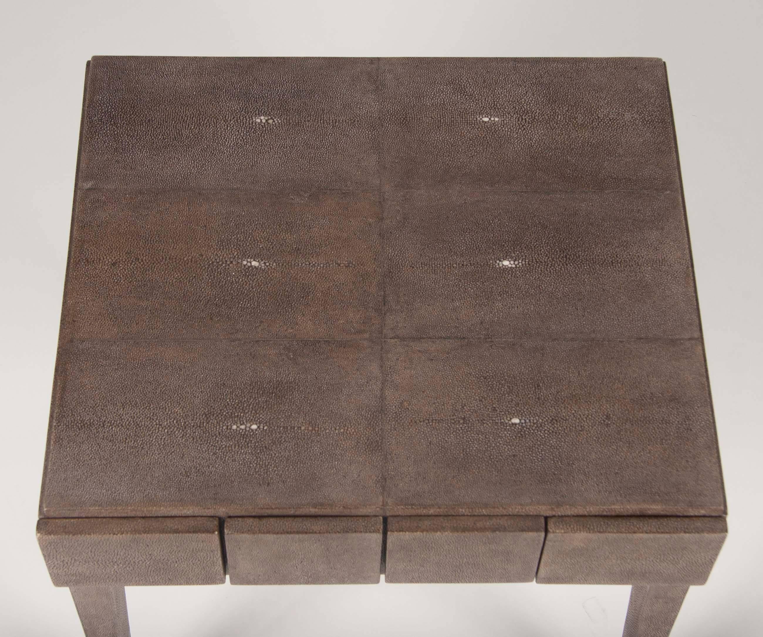 French Shagreen Covered Small Side Table 2