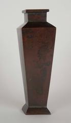 Diamond Shaped Japanese Bronze Vase