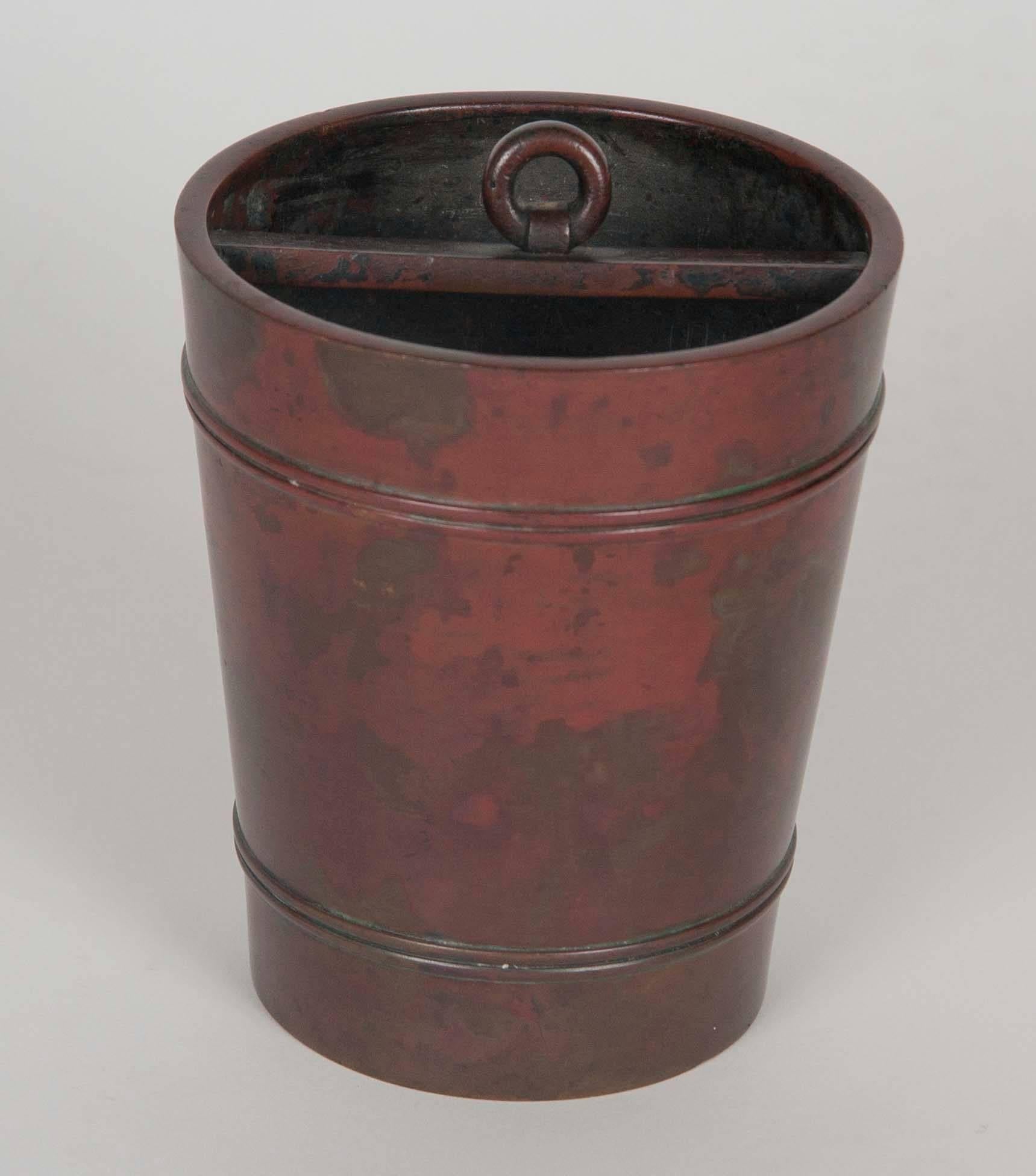 A Japanese patinated bronze hanging censor with beautiful patination.