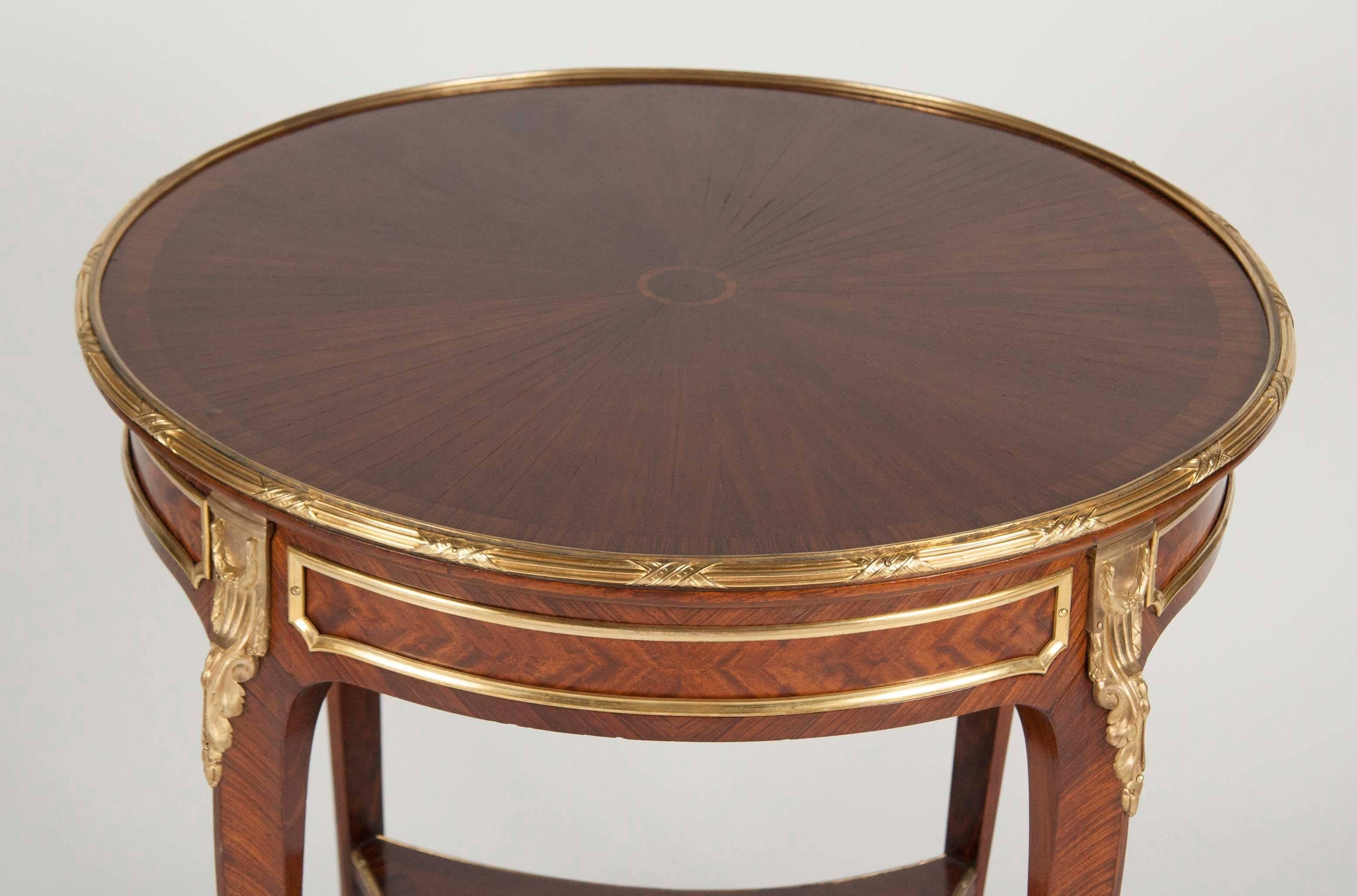 French Bronze Mounted Gueridon Table In Good Condition For Sale In Stamford, CT