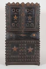 Tramp Art Secretary Bookcase