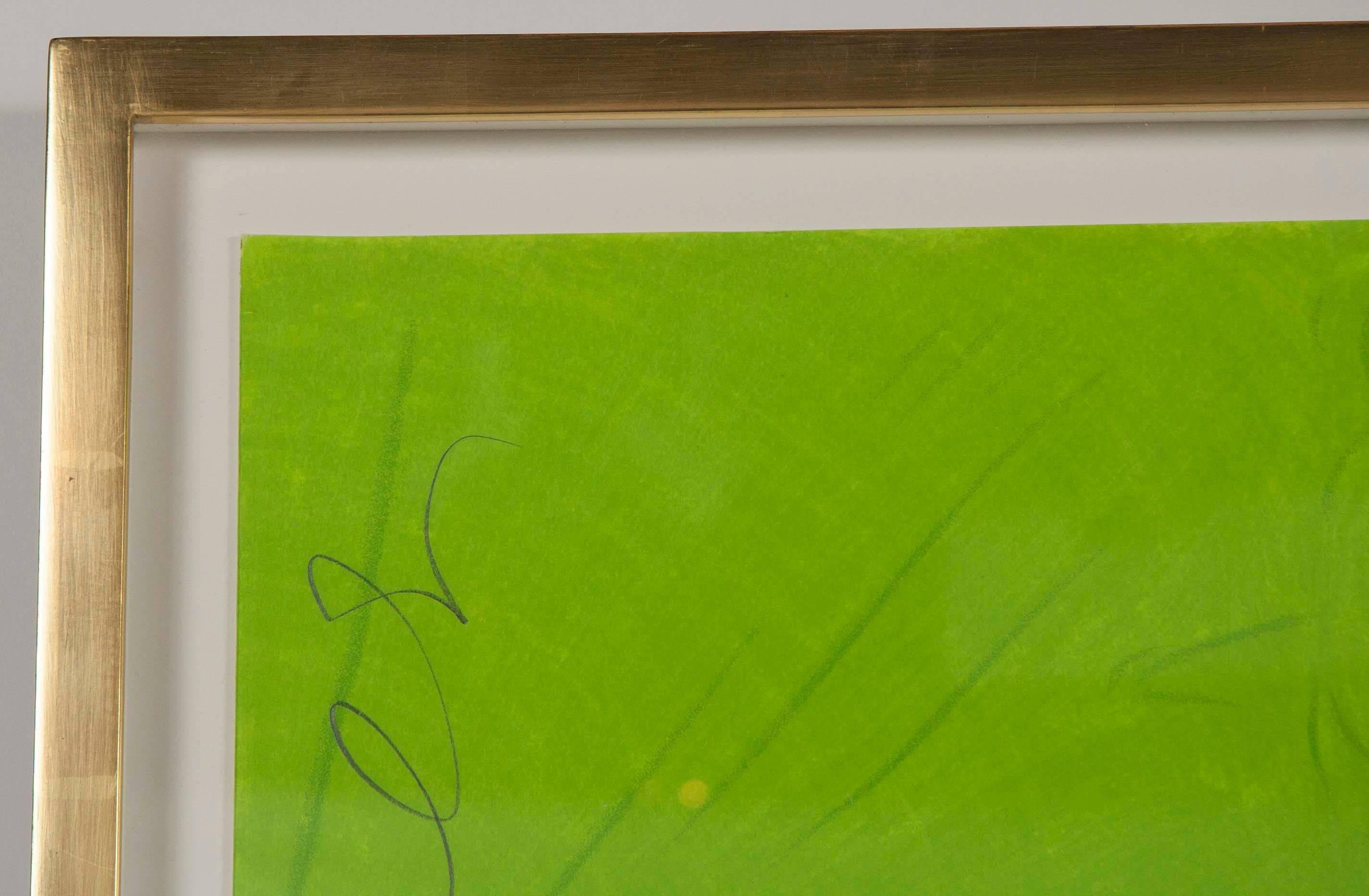 Contemporary  Large Silkscreen by Donald Sultan Titled Ten Greens
