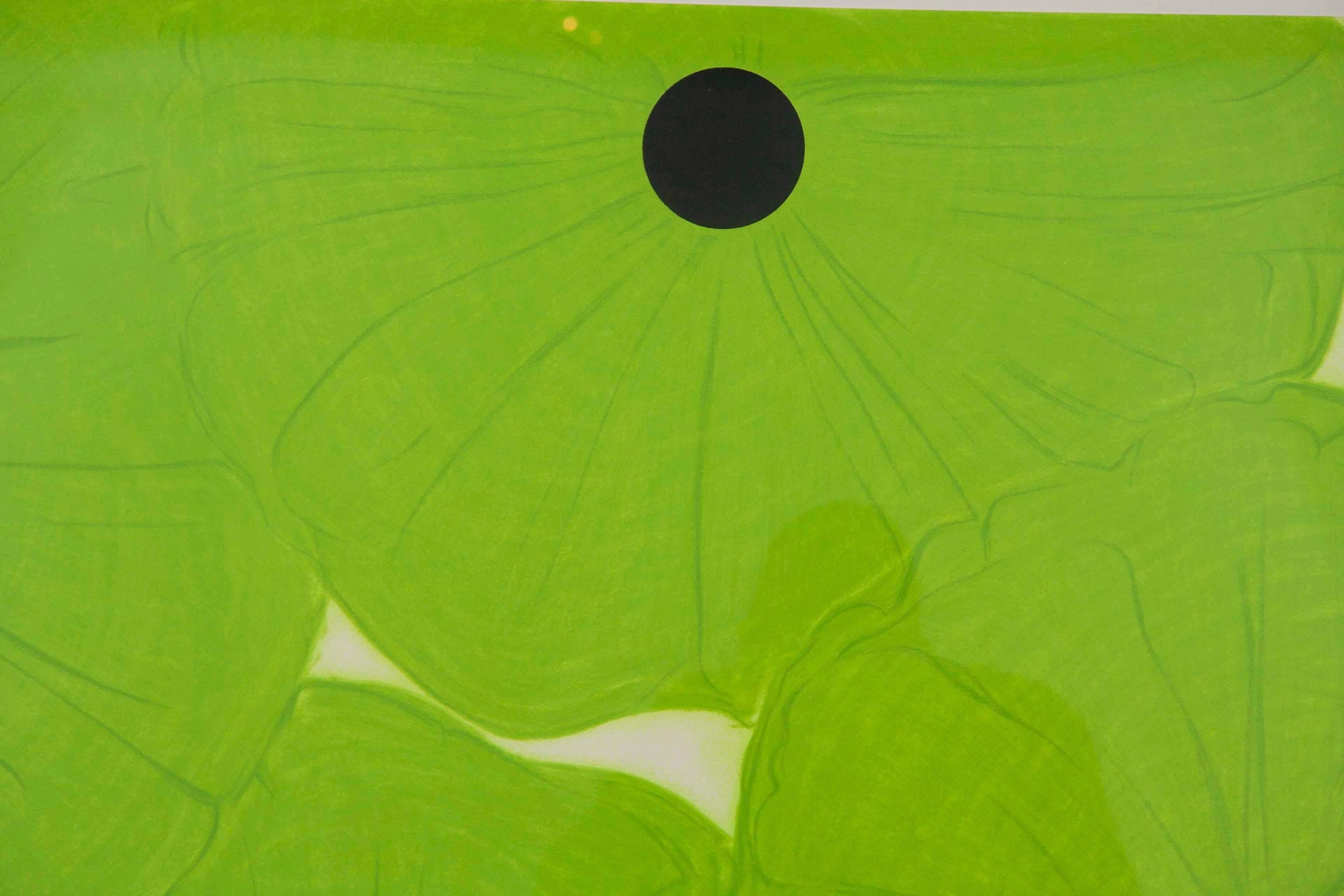  Large Silkscreen by Donald Sultan Titled Ten Greens 1